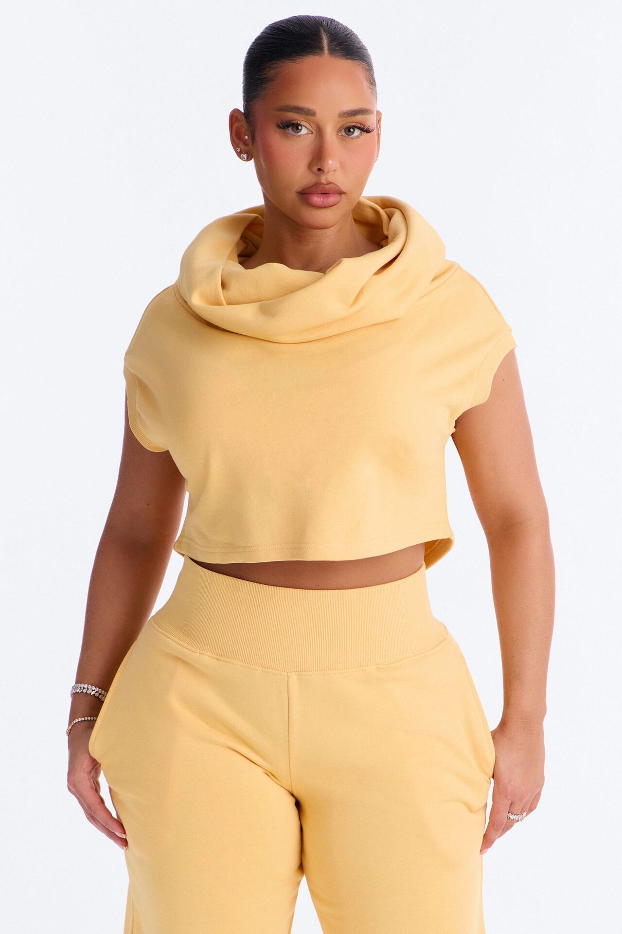 Alexa Wide Leg Pant Set - Yellow