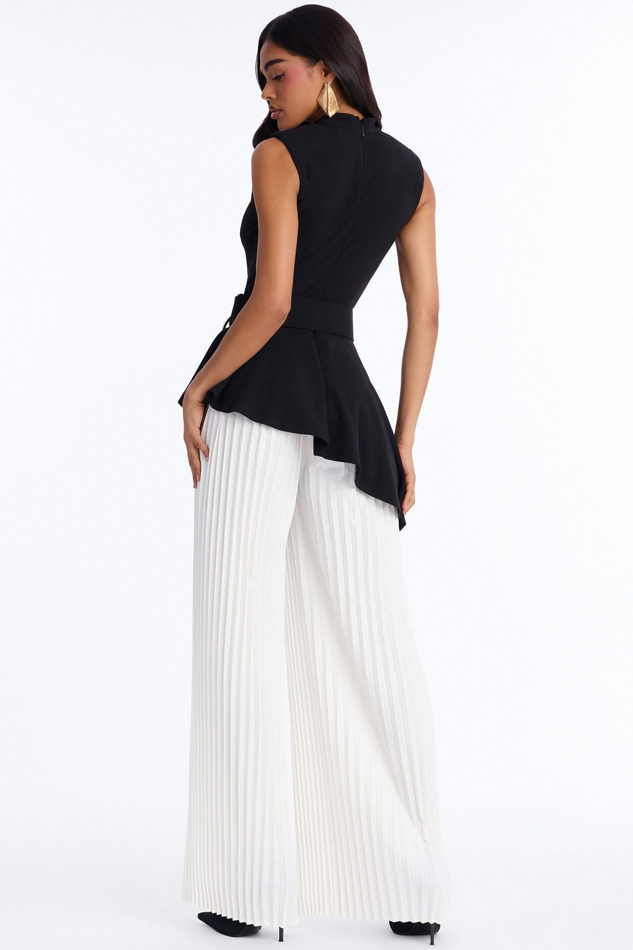 Rosa Twofer Belted Jumpsuit - Black