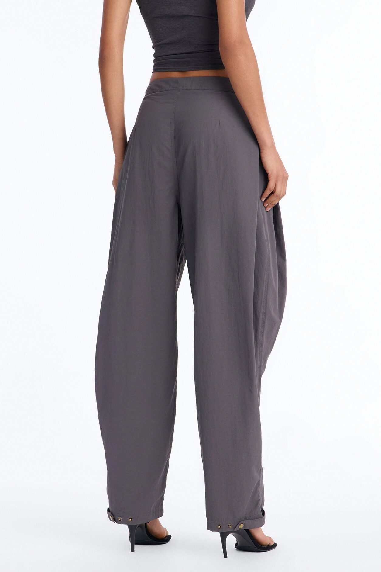 Nylon Windbreaker Pant - Charcoal