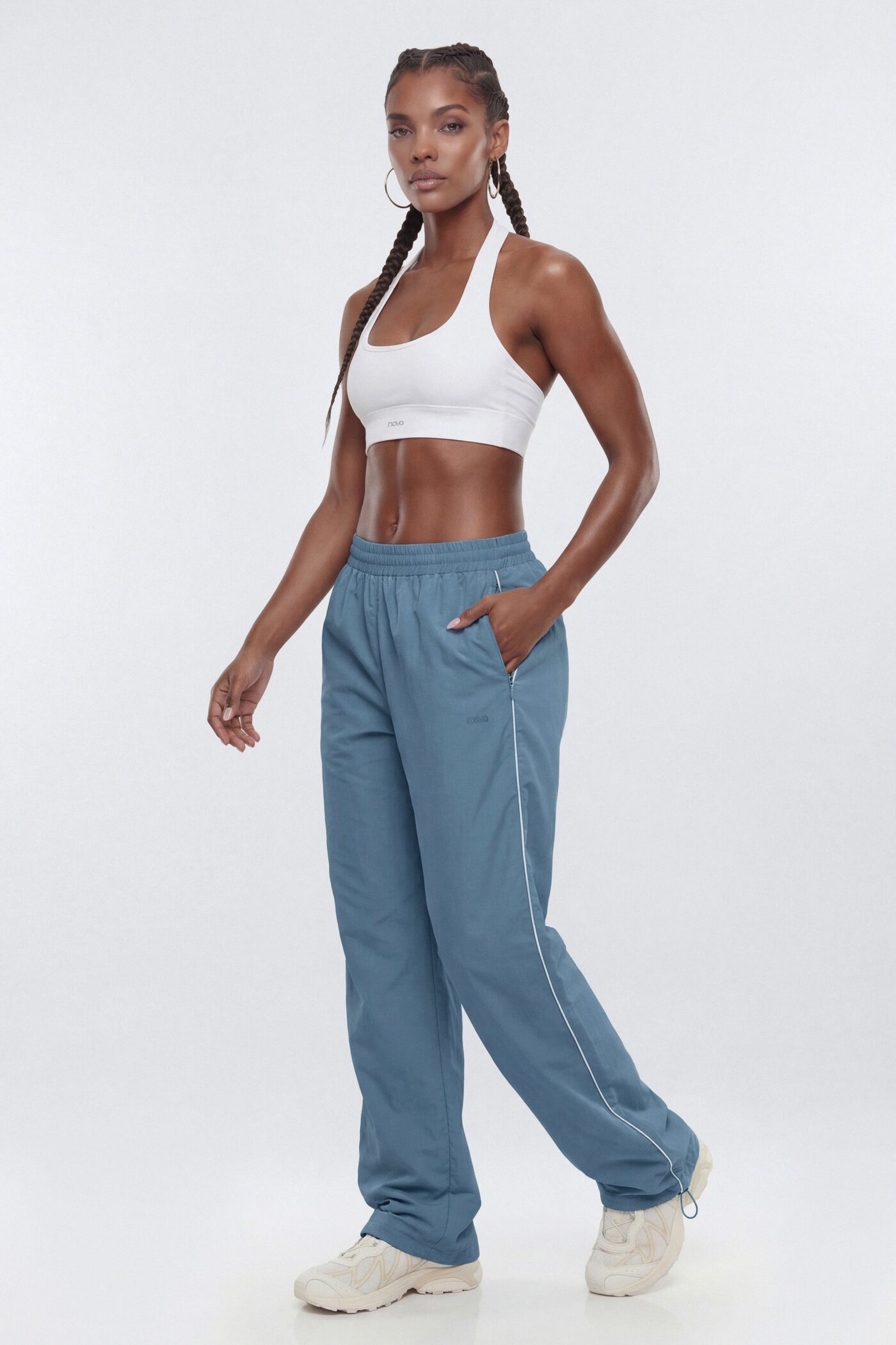 CoreNylon 32″ Pocket Track Pant - Soft Indigo