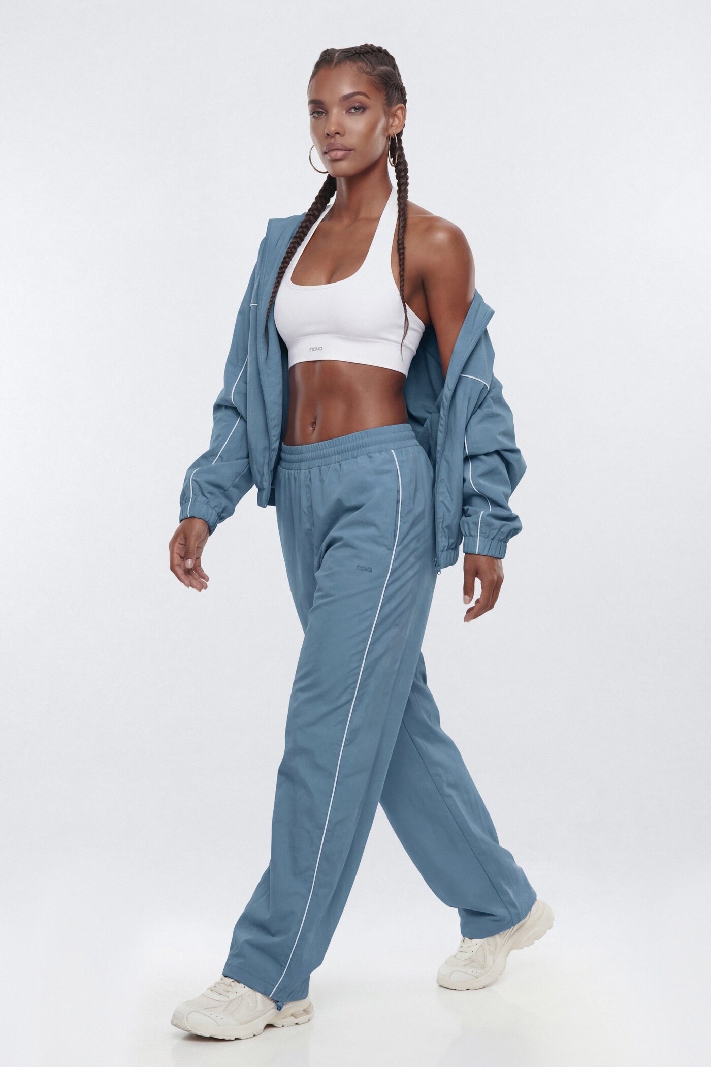 CoreNylon 32″ Pocket Track Pant - Soft Indigo