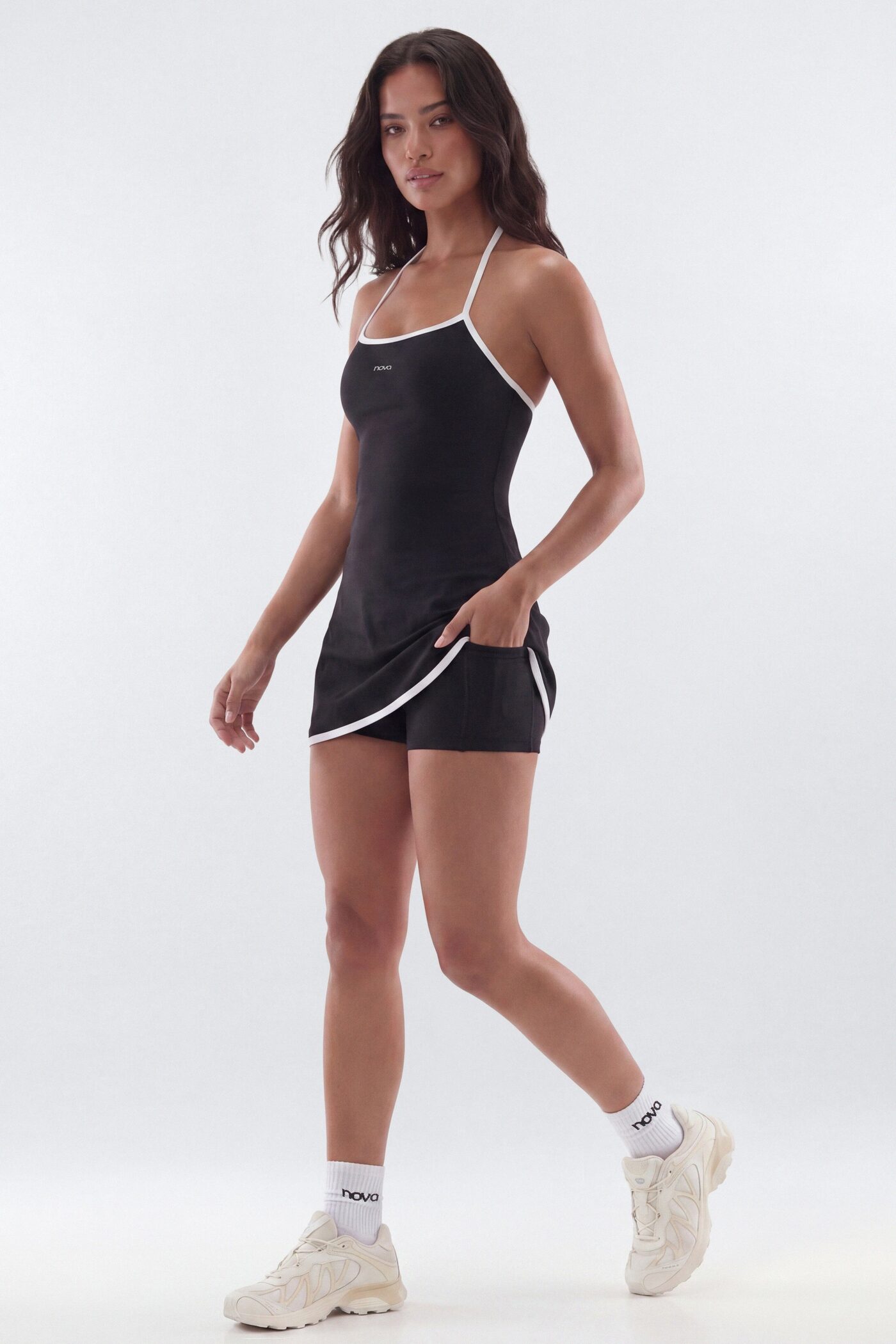 ProStretch™ Halter 2 in 1 Active Dress - Black