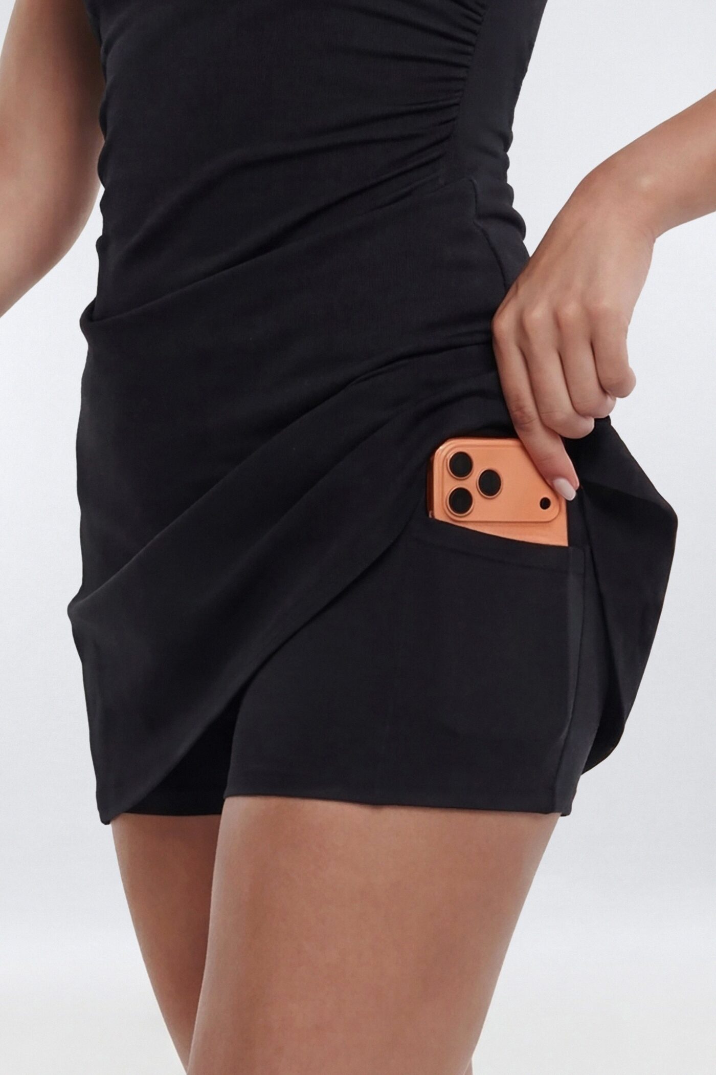 ButterSoft Cut Out Racerback 2-in-1 Active Dress - Black