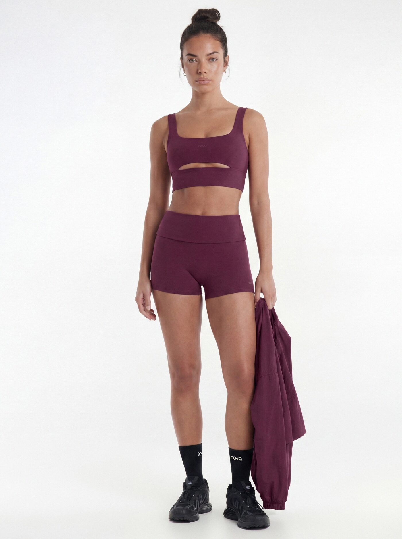 ButterSoft 3″ Foldover Biker Short - Merlot