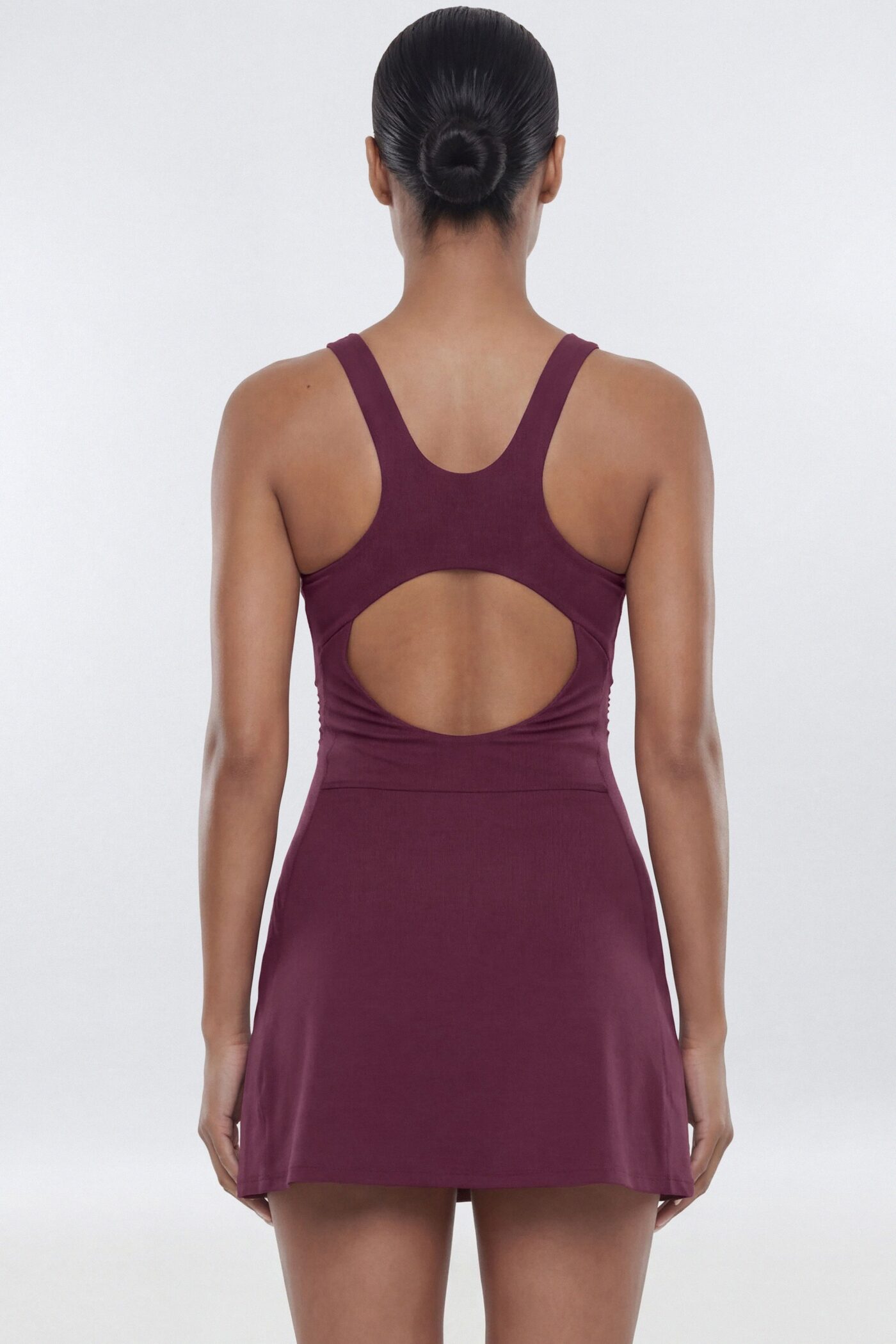 ButterSoft Cut Out Racerback 2-in-1 Active Dress - Merlot