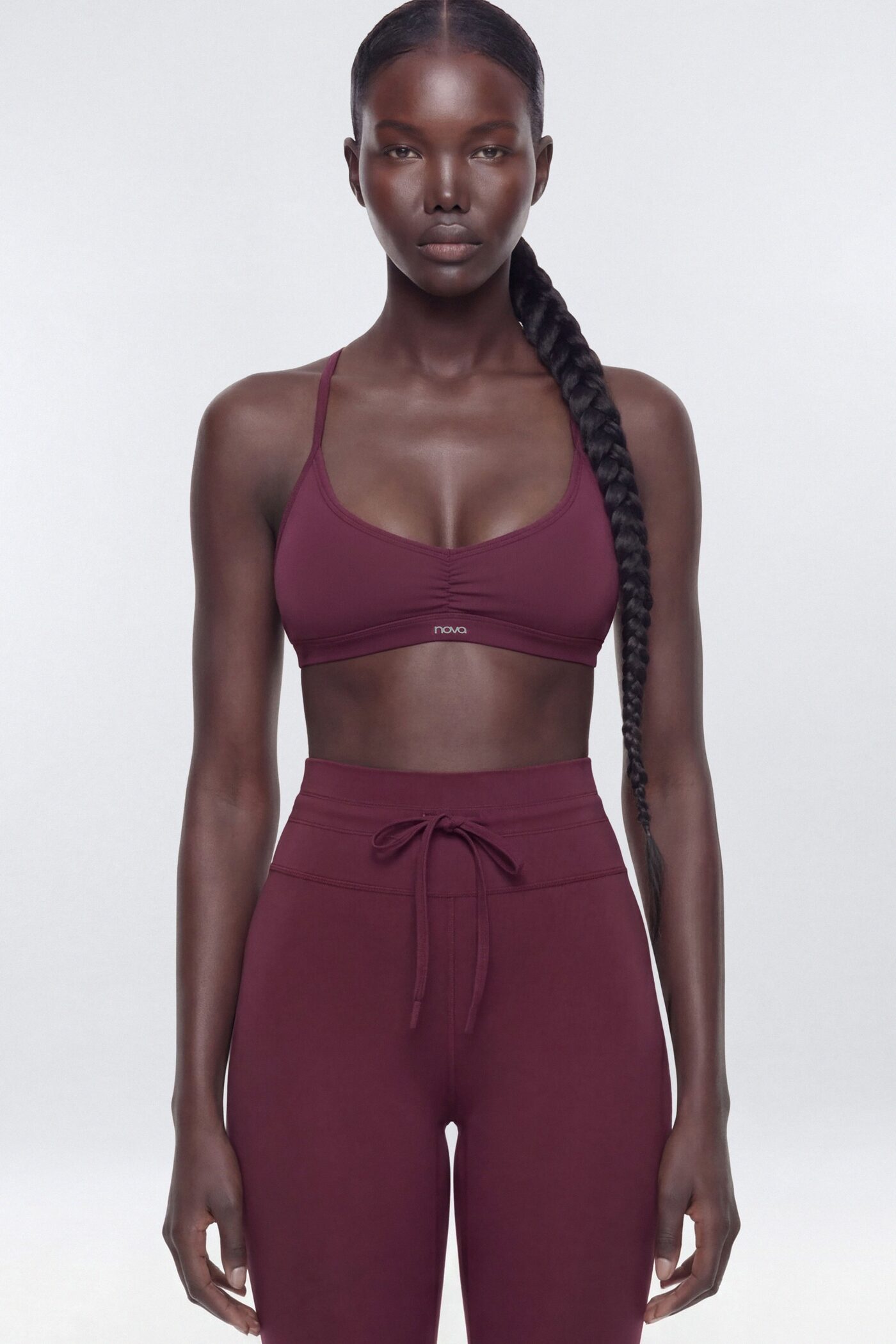 ProStretch™ Adjustable Strap Back Sports Bra - Merlot