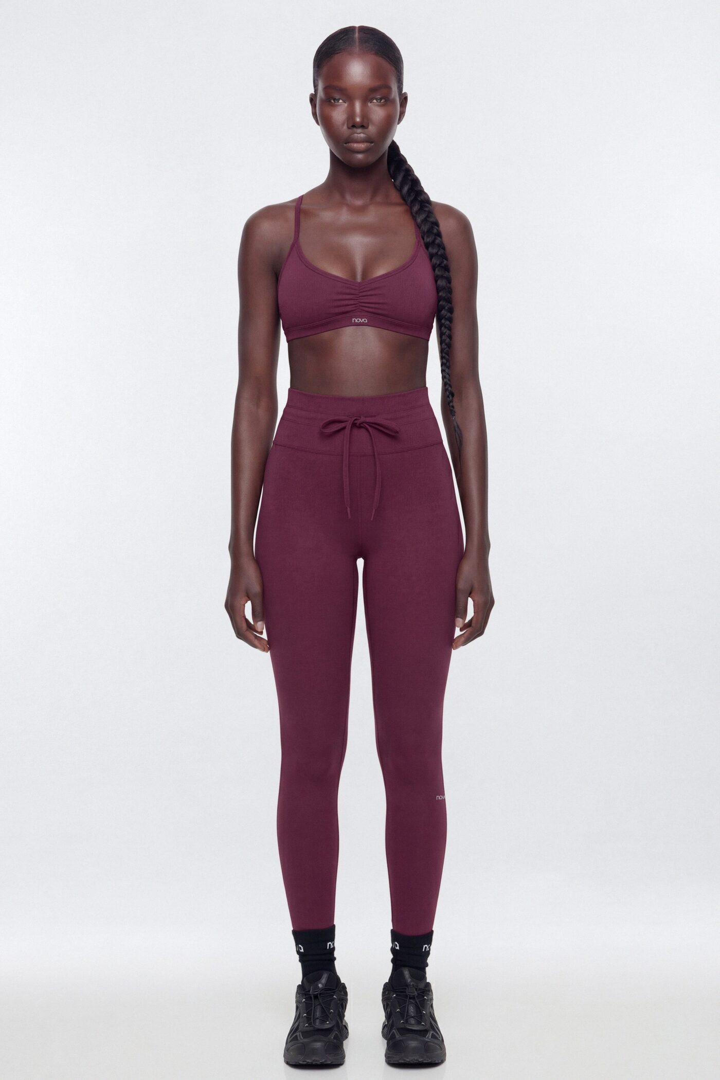 ProStretch™ Adjustable Strap Back Sports Bra - Merlot