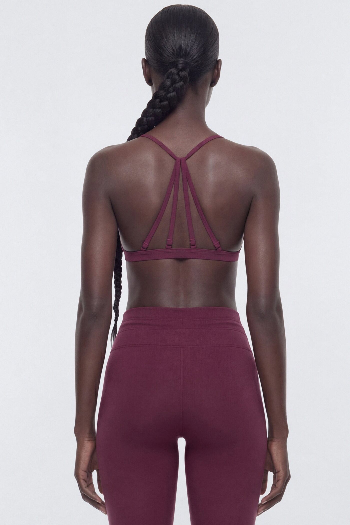 ProStretch™ Adjustable Strap Back Sports Bra - Merlot