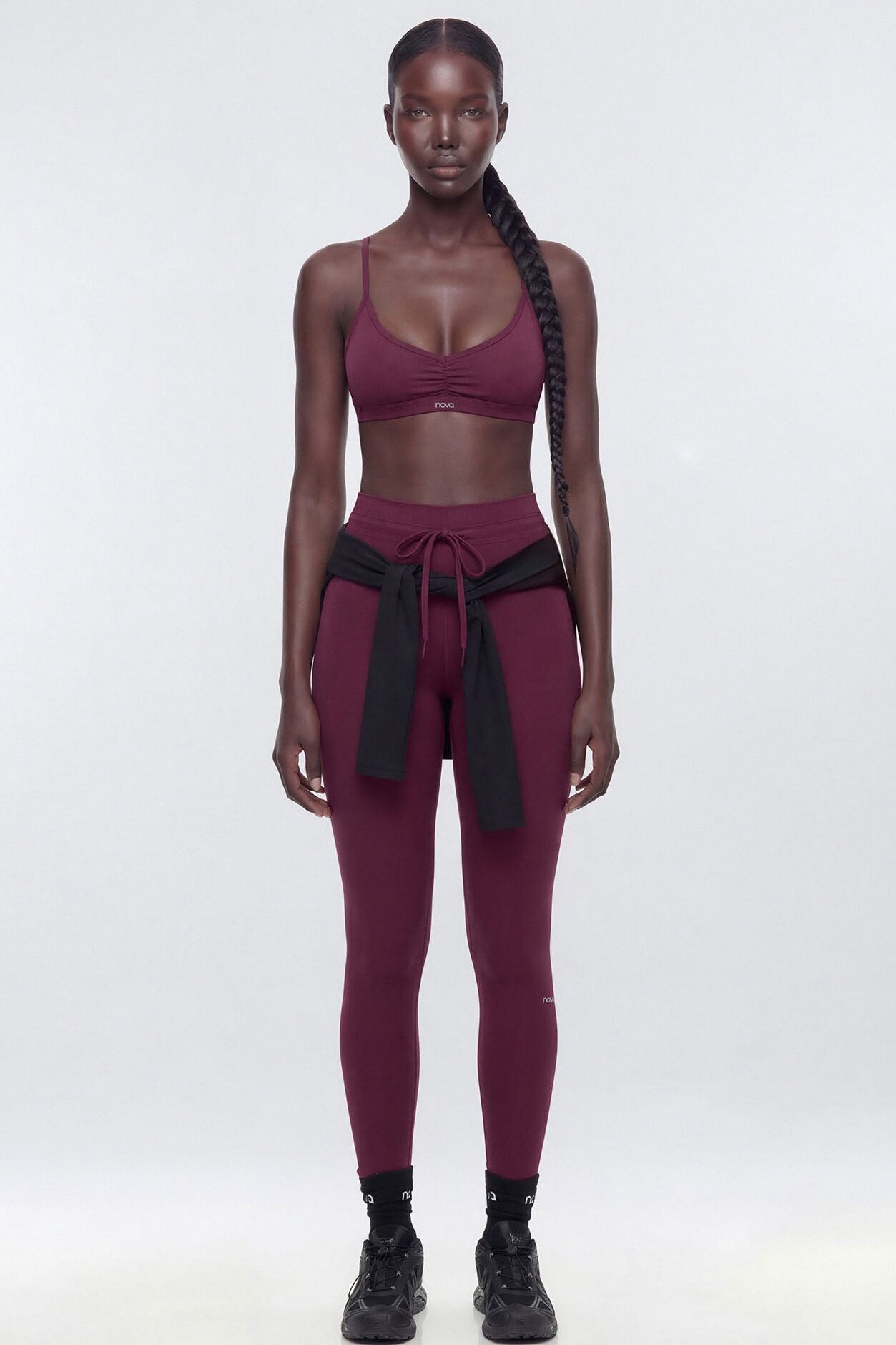 ProStretch™ Adjustable Strap Back Sports Bra - Merlot