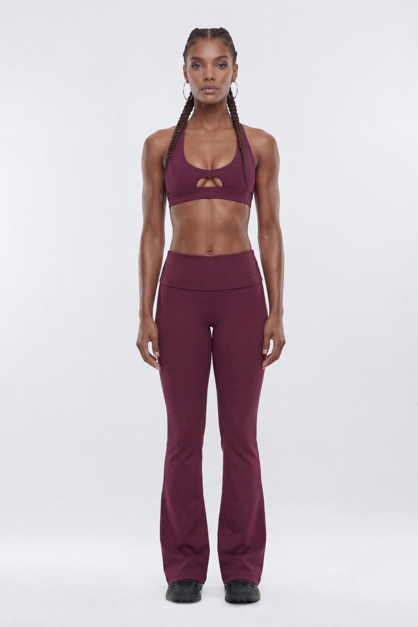 ButterSoft 33″ Low Rise Foldover Flare Legging - Merlot