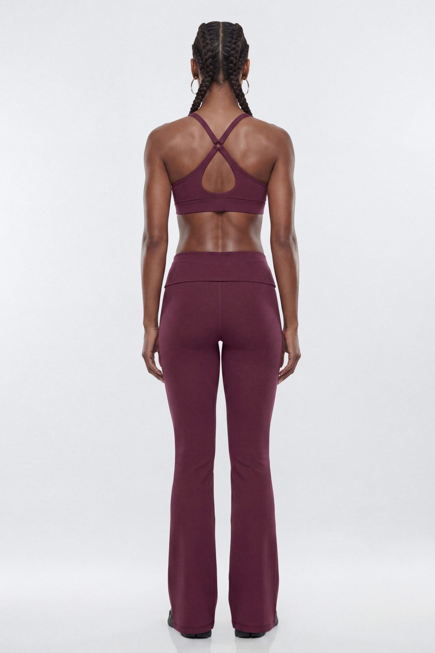 ButterSoft 33″ Low Rise Foldover Flare Legging - Merlot