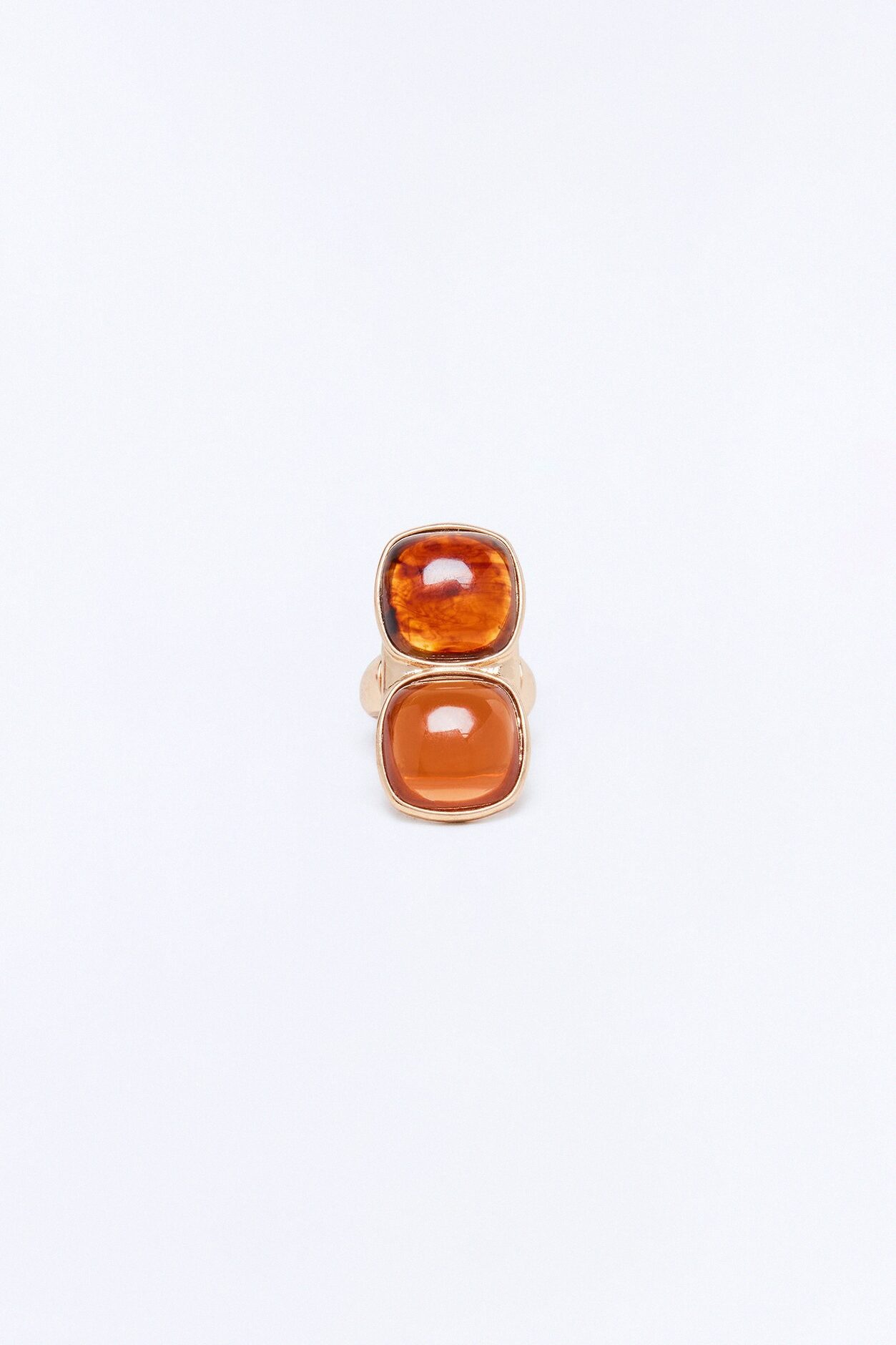 Island Glow Statement Ring - Gold/Brown