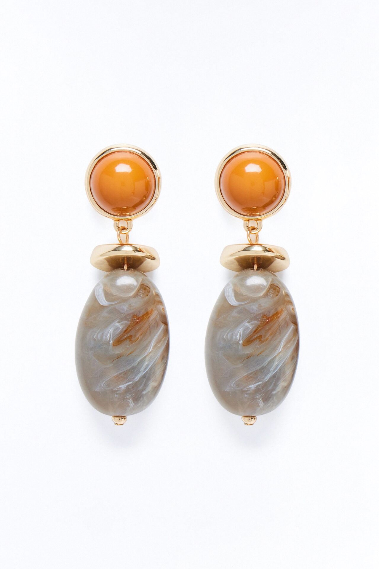 Opal Ray Drop Earrings - Grey/combo