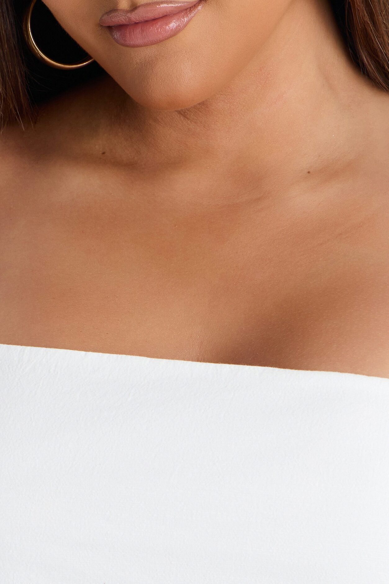 Brigitte Poplin Bra Top - White