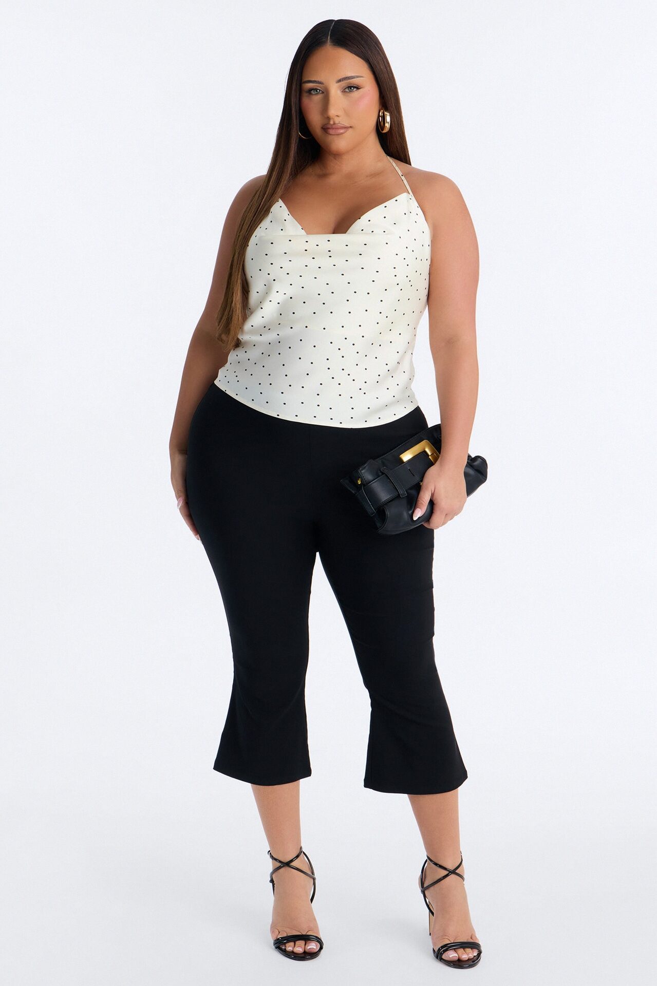 Lenora Capri Mid Rise Pant - Black