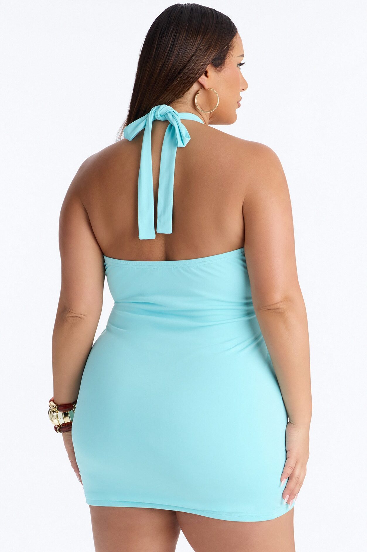 Josephine Sleeveless Embellished Mini Dress - Light Blue