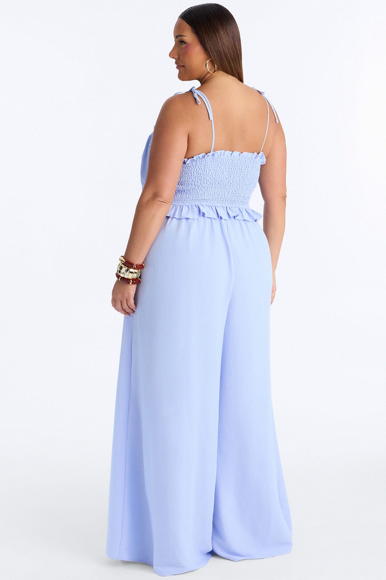 Kenya Wide Leg Pant Set - Blue