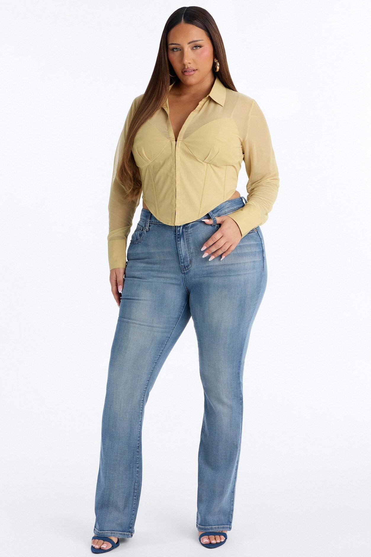 Business As Usual Corset Top - Khaki