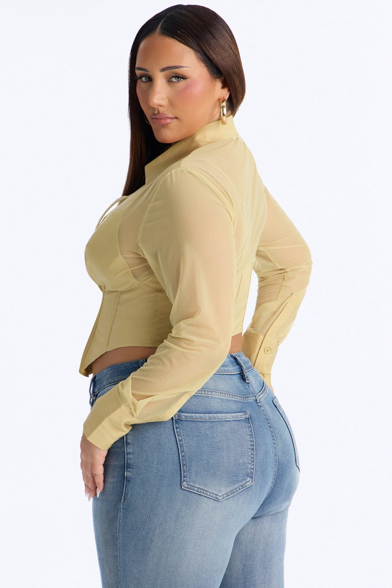 Business As Usual Corset Top - Khaki
