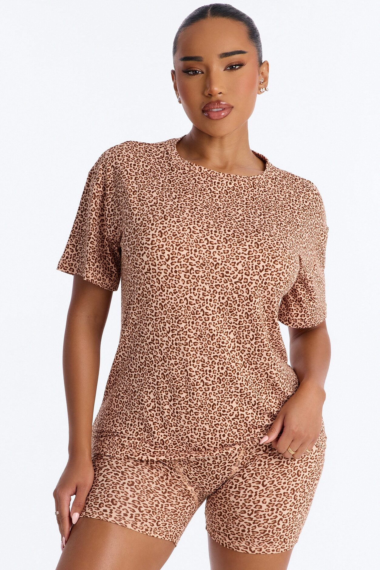 Wild For The Night PJ Boxer Short Set - Leopard