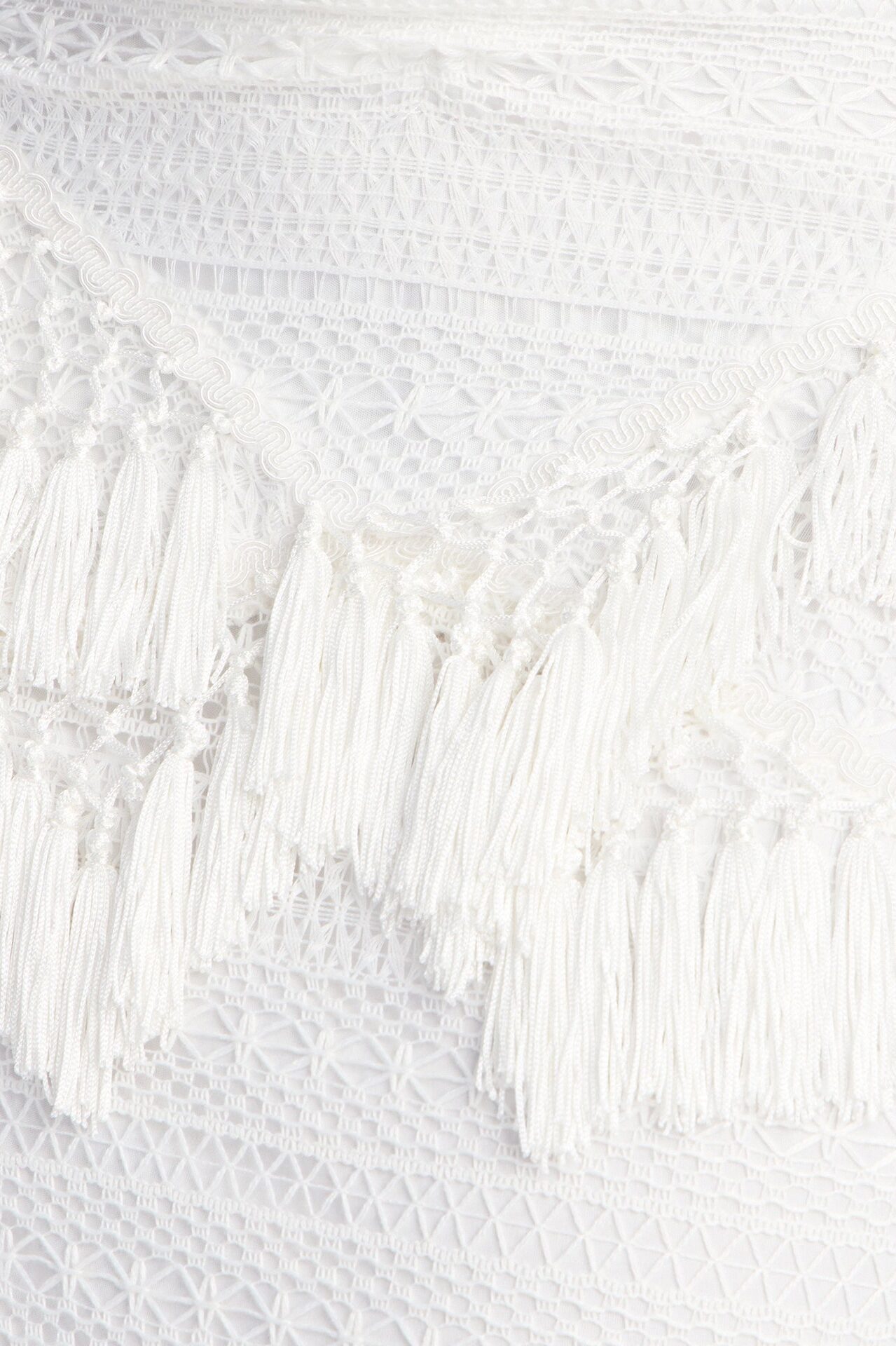 Isla Fringe Crochet Skirt Set - White