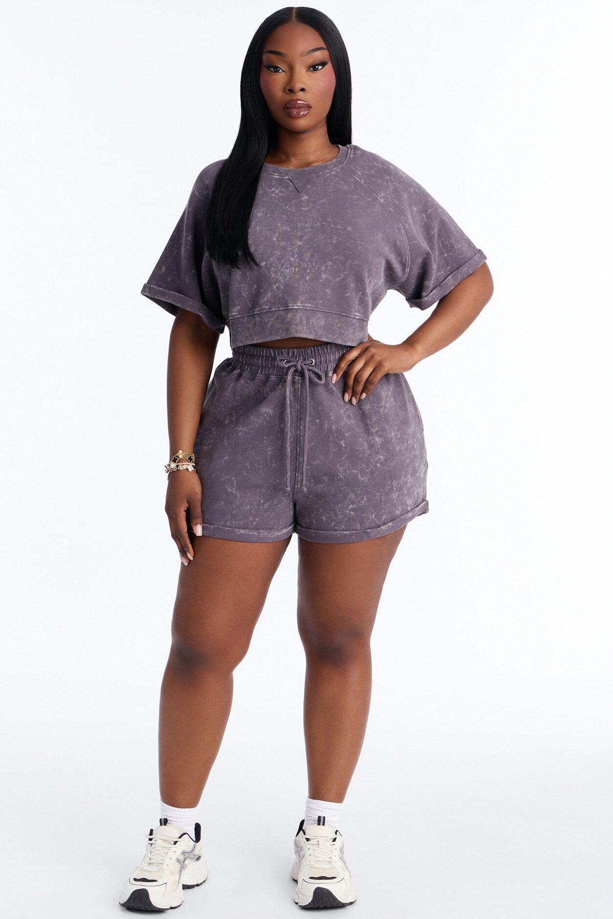 Wait For It Washed Sweatshorts - Charcoal