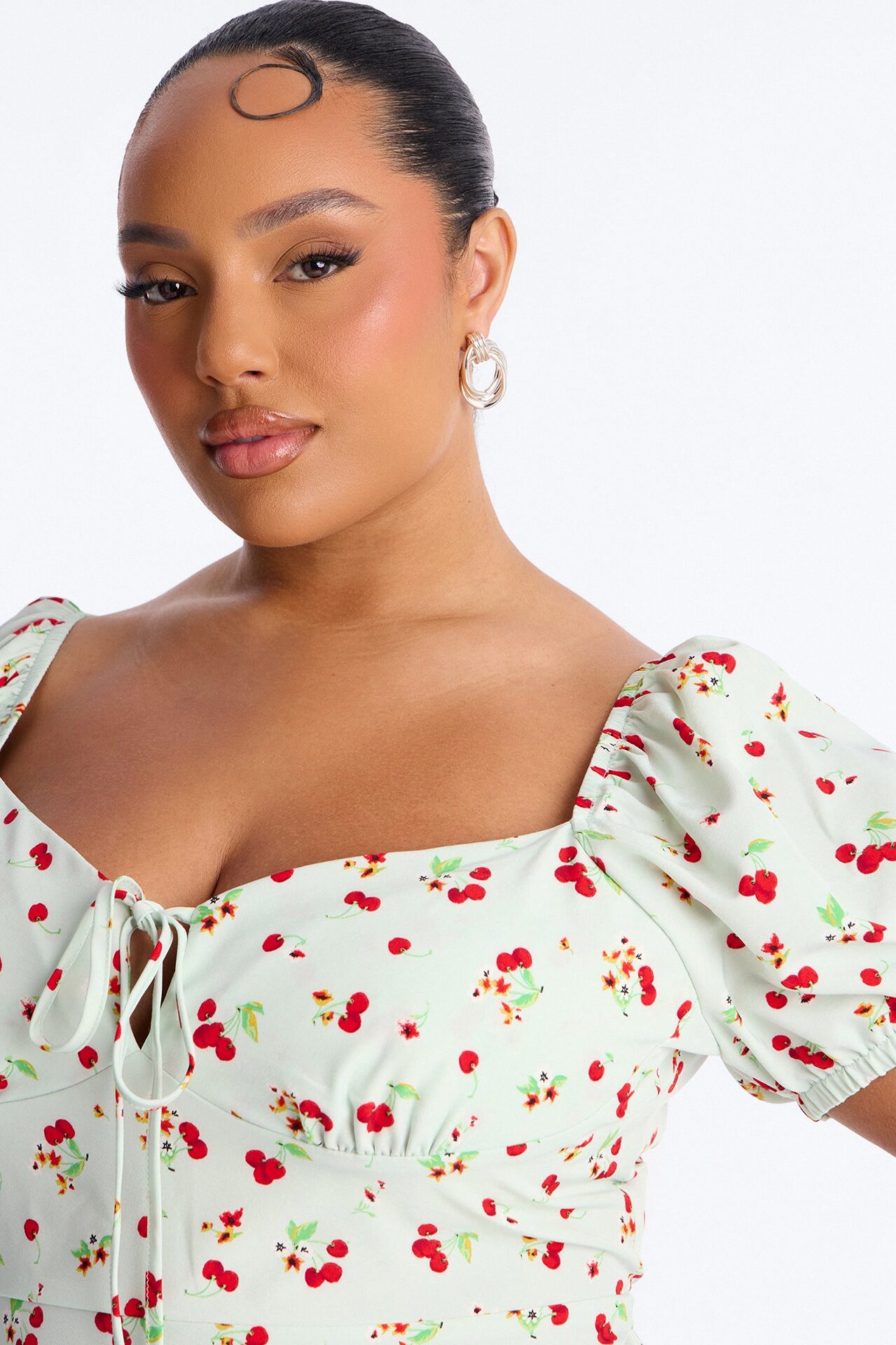 Kessie Floral Mini Dress - Mint/Multi