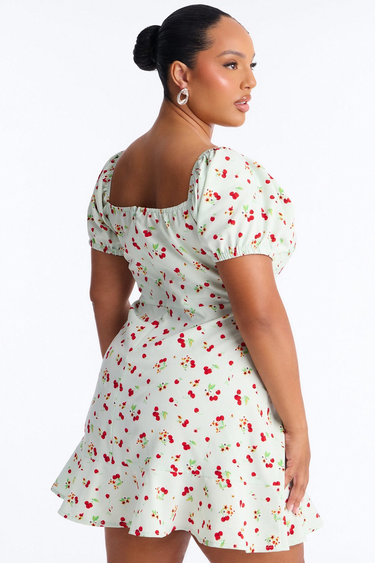 Kessie Floral Mini Dress - Mint/Multi