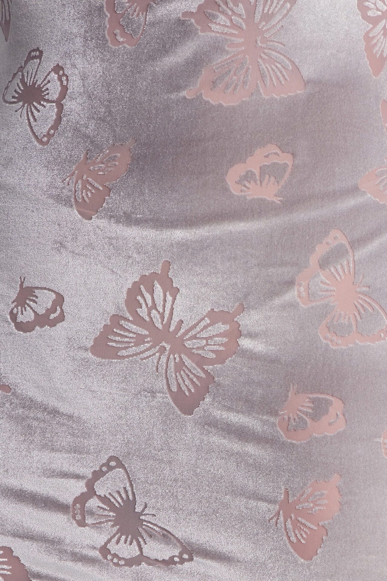 Got My Wings Butterfly Velvet Mini Dress - Silver