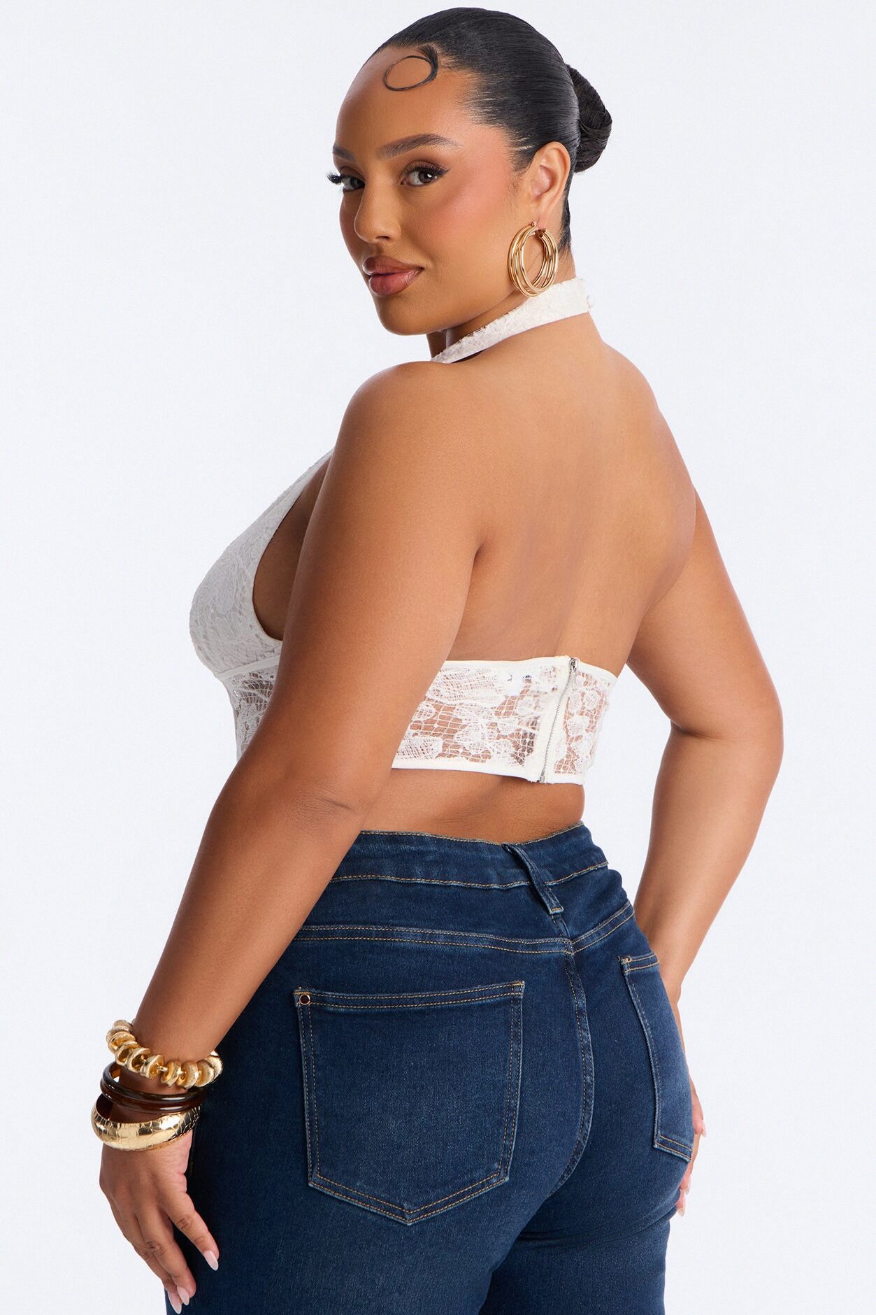 Lost In The City Lace Corset - White
