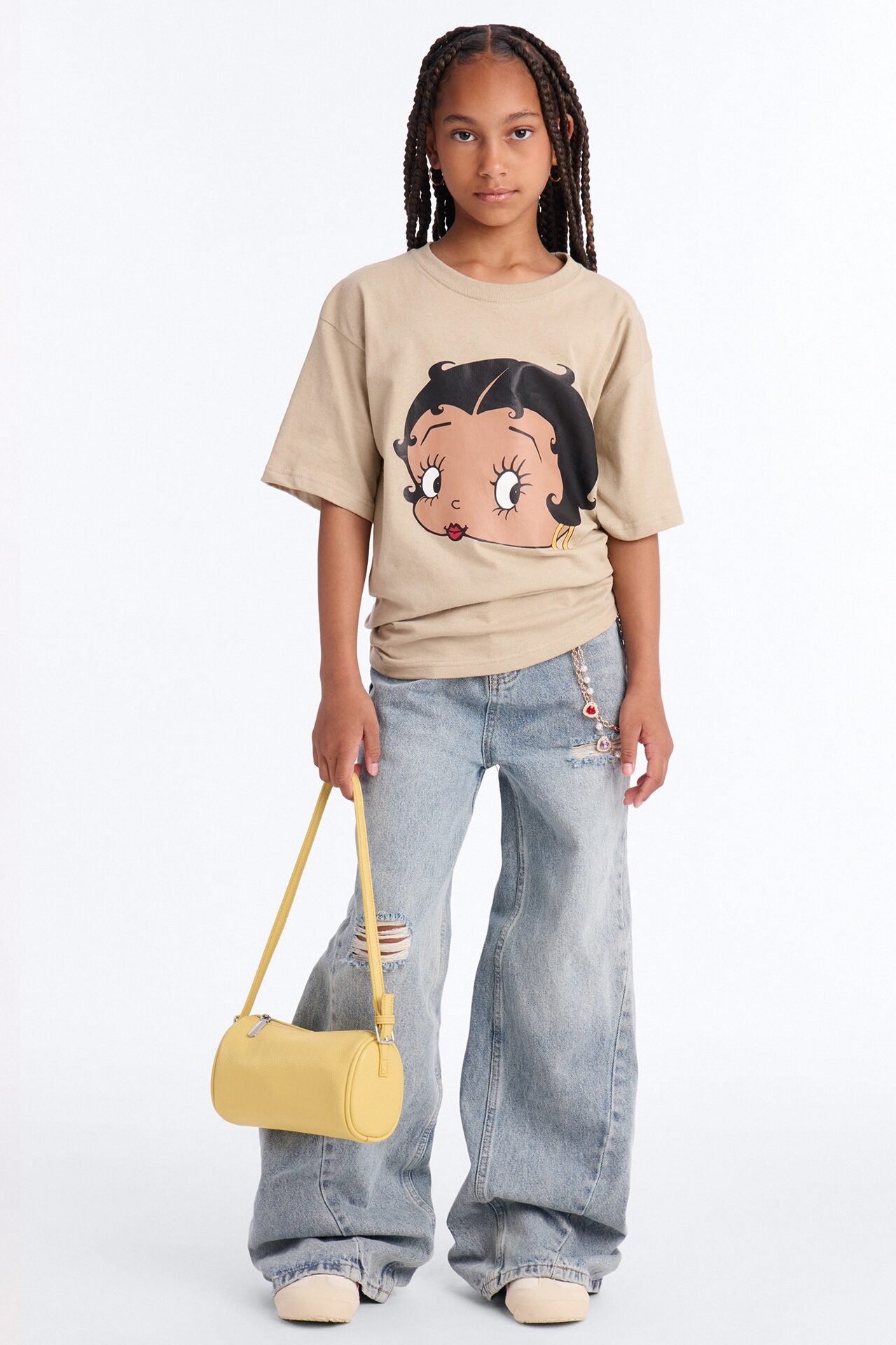 Mini Betty Boop Short Sleeve Tee - Sand