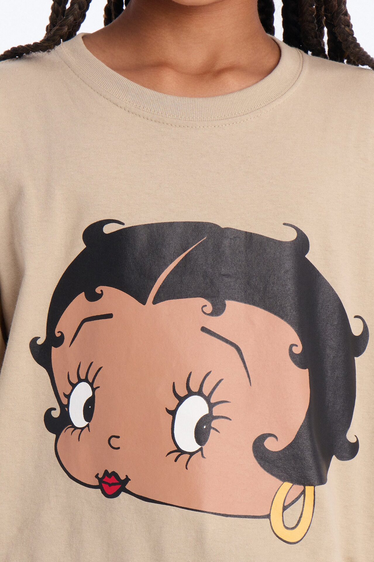 Mini Betty Boop Short Sleeve Tee - Sand