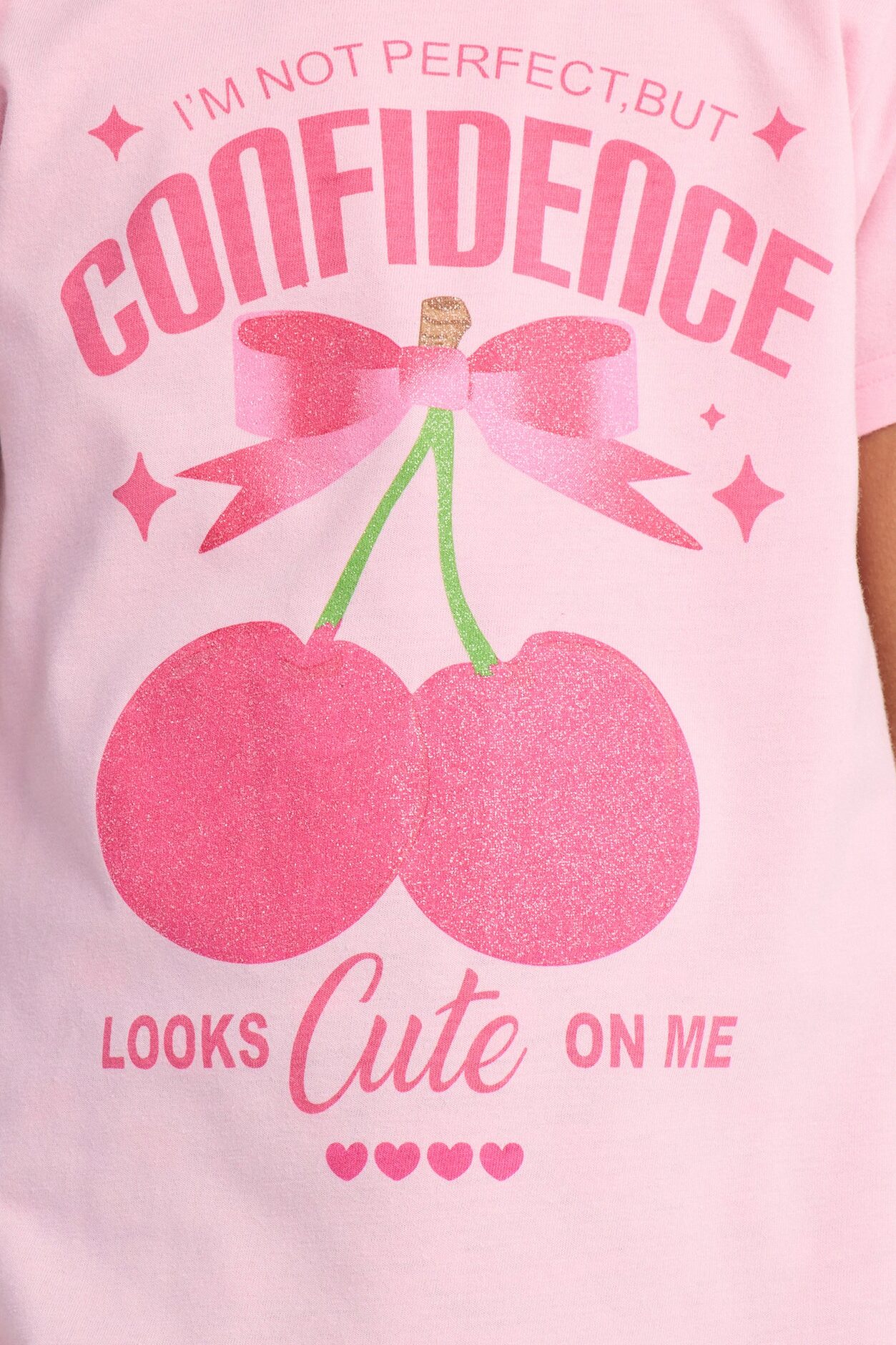 Mini Confidence Looks Cute On Me Bike Short Set - Pink/combo