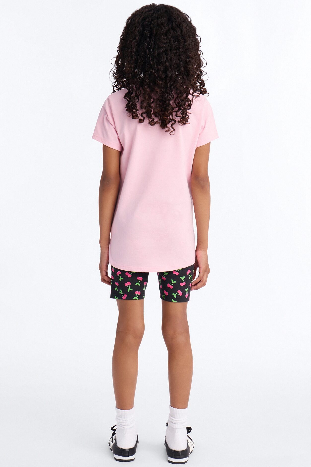 Mini Confidence Looks Cute On Me Bike Short Set - Pink/combo
