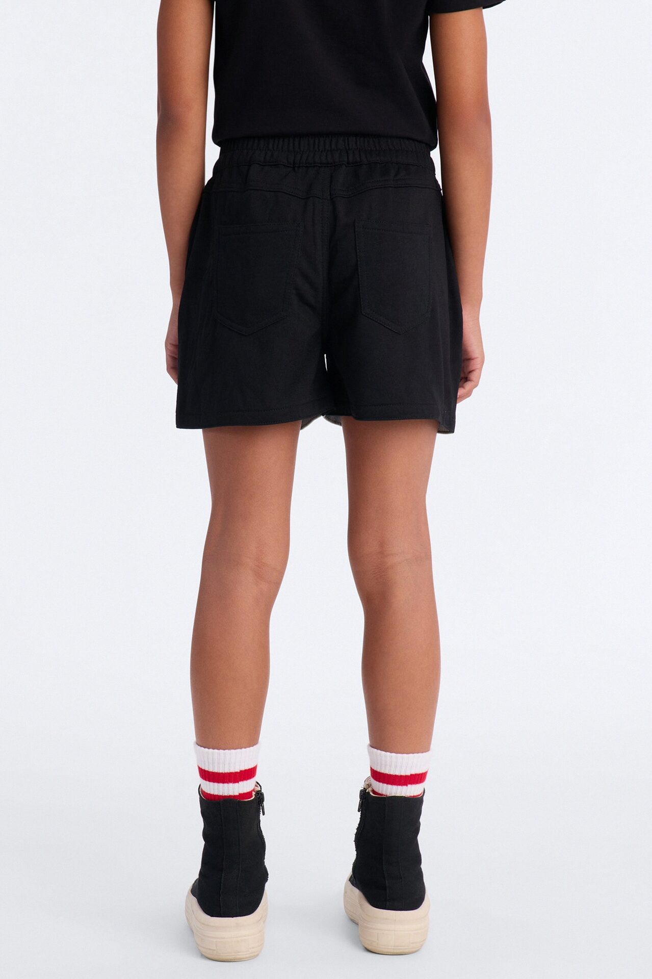Mini See Me Shine Denim Shorts - Blue/Black
