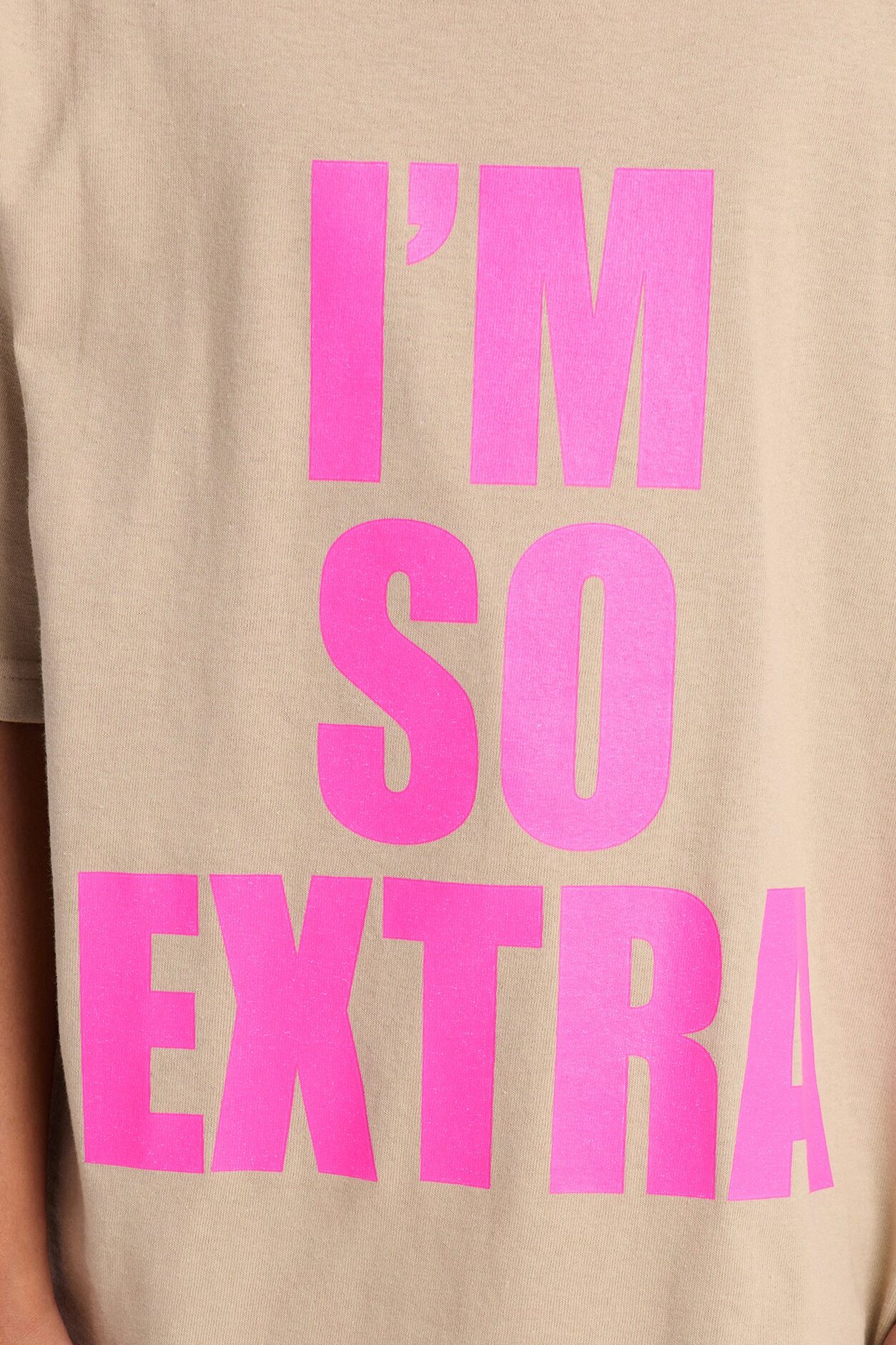 Mini I'm So Extra Short Sleeve Tee - Sand