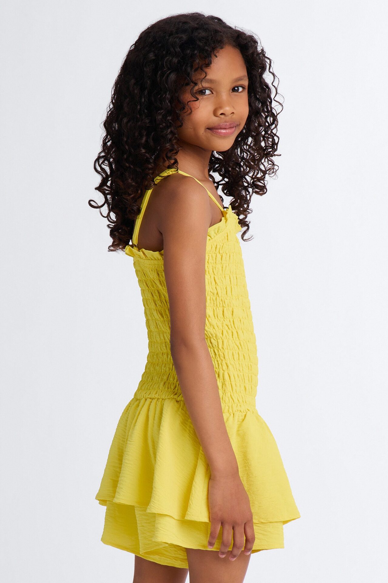 Mini Sarabeth Smocked Romper - Yellow
