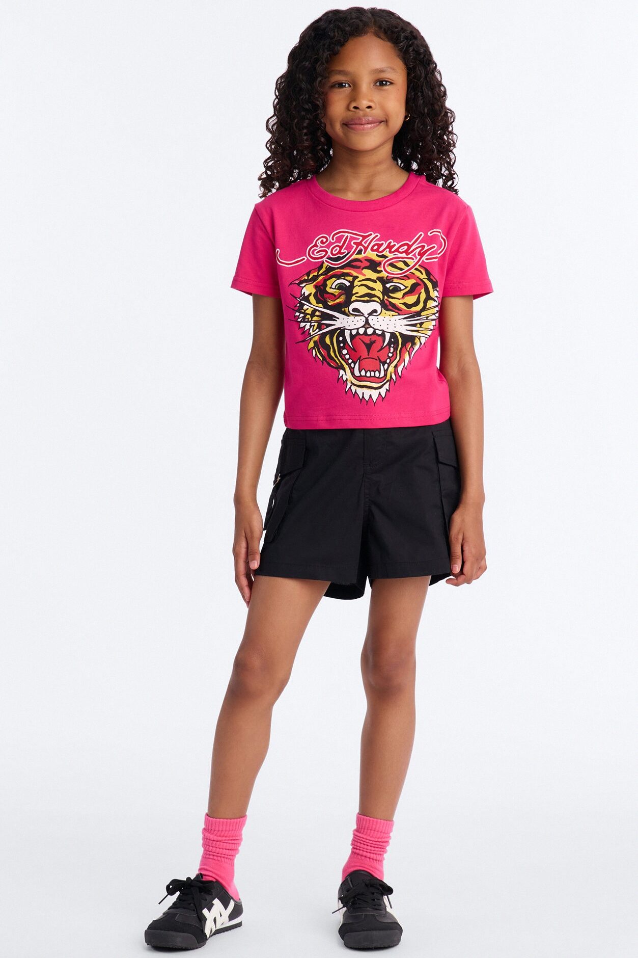 Mini Ed Hardy Tiger Short Sleeve Tee II - Pink