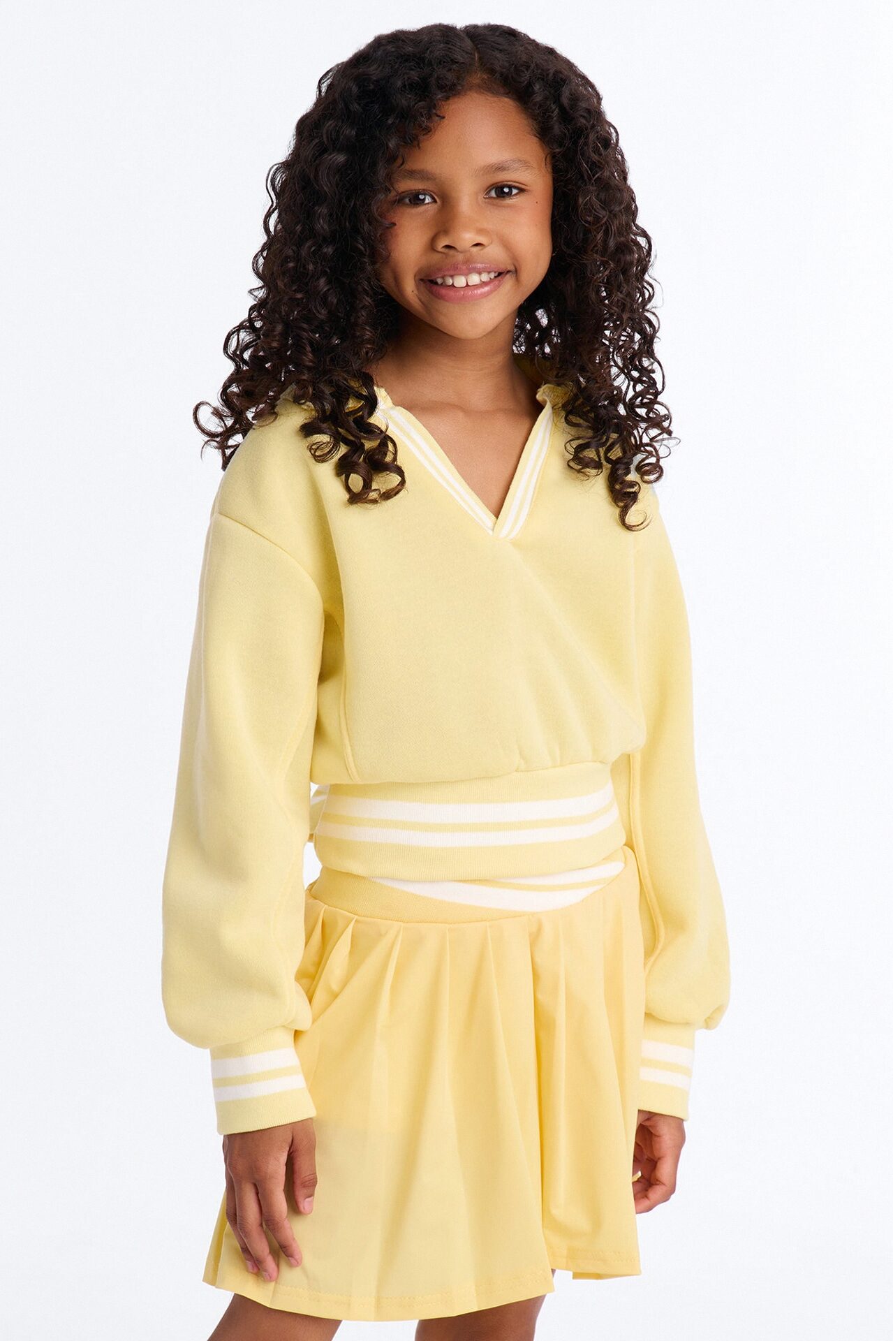 Mini Chase Your Dreams Pleated Skort Set - Yellow