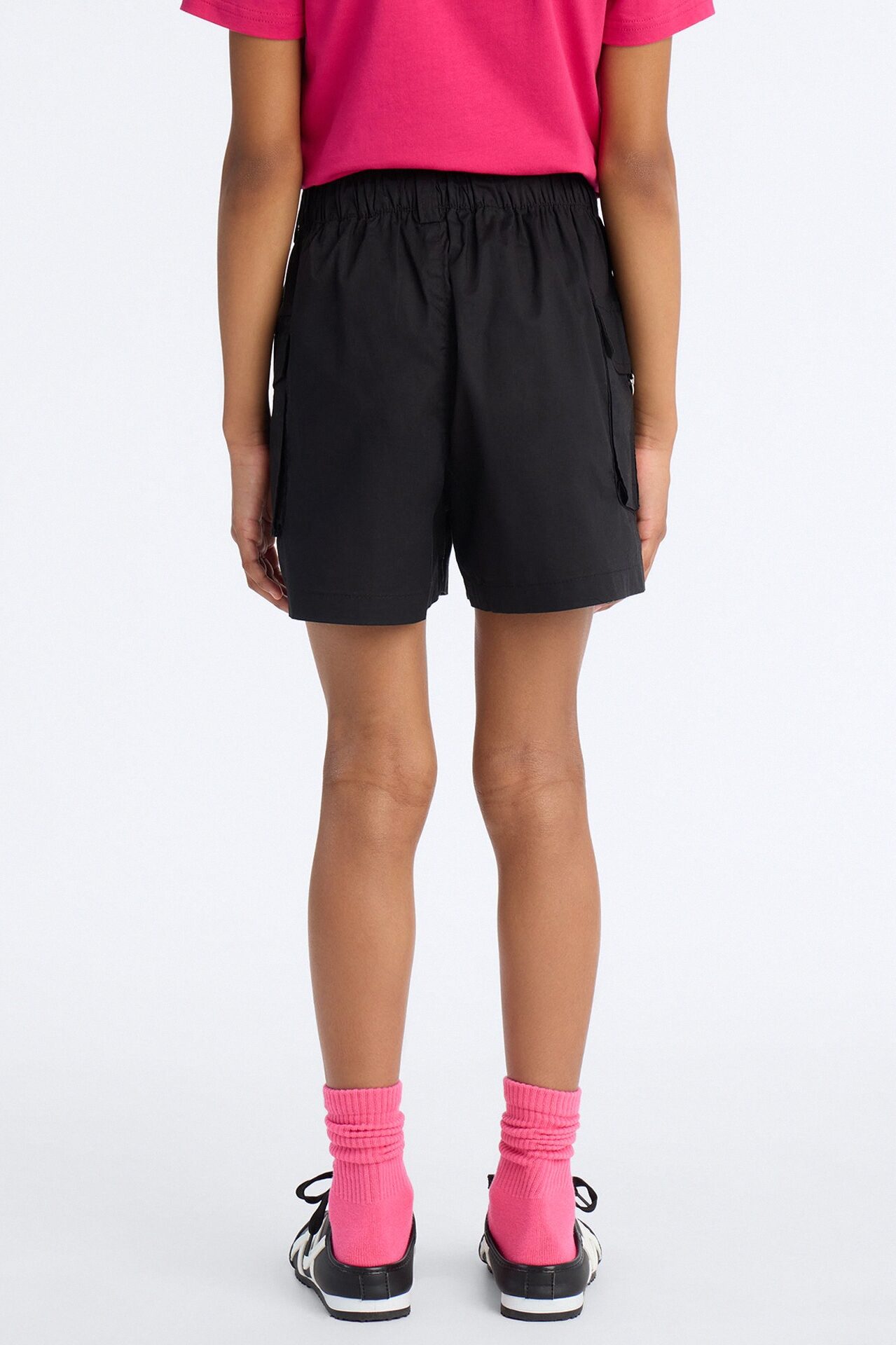 Mini Ezra Poplin Shorts - Black