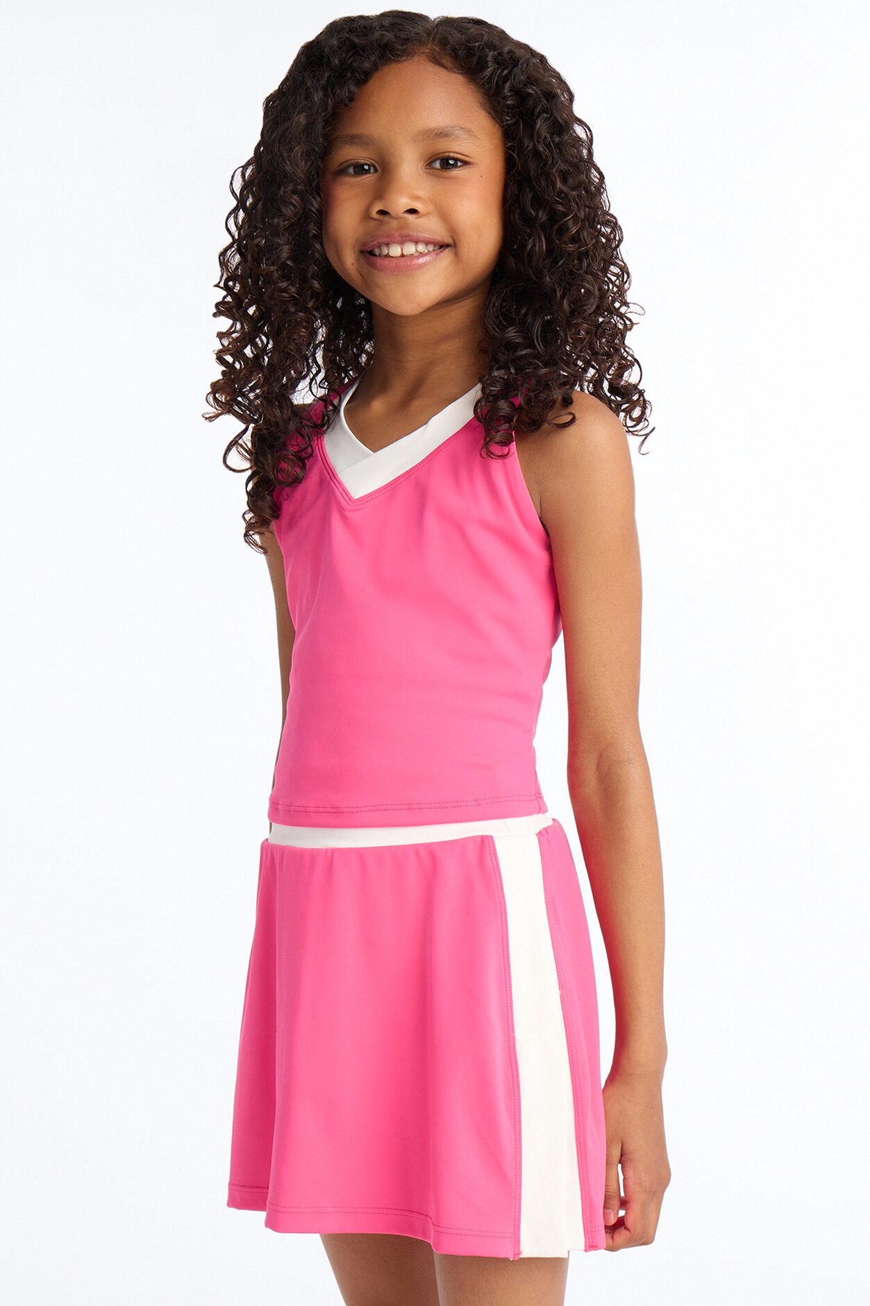 Mini Elena Racerback Skirt Set - Pink
