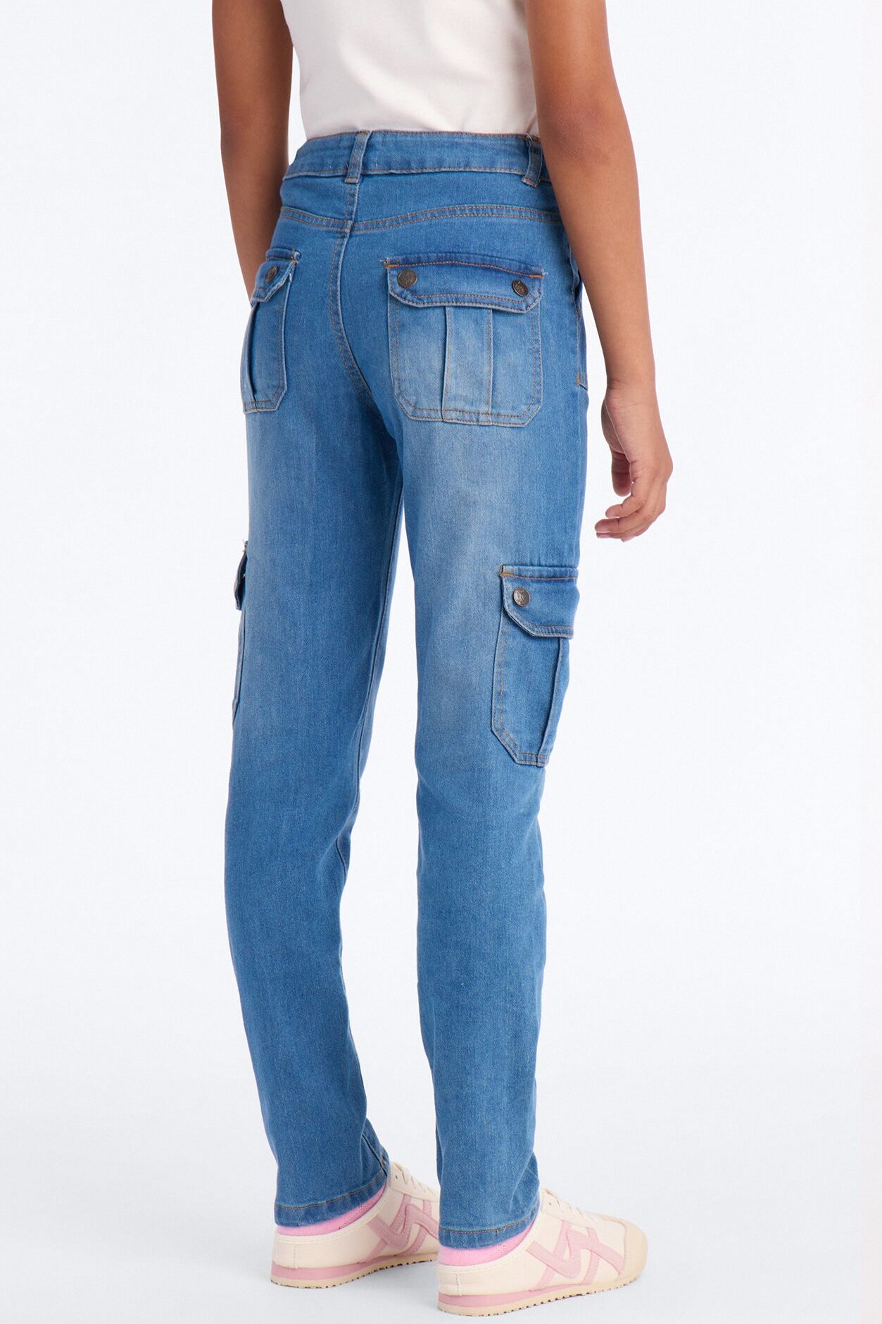 Mini Cargo Cutie Jeans - Medium Wash
