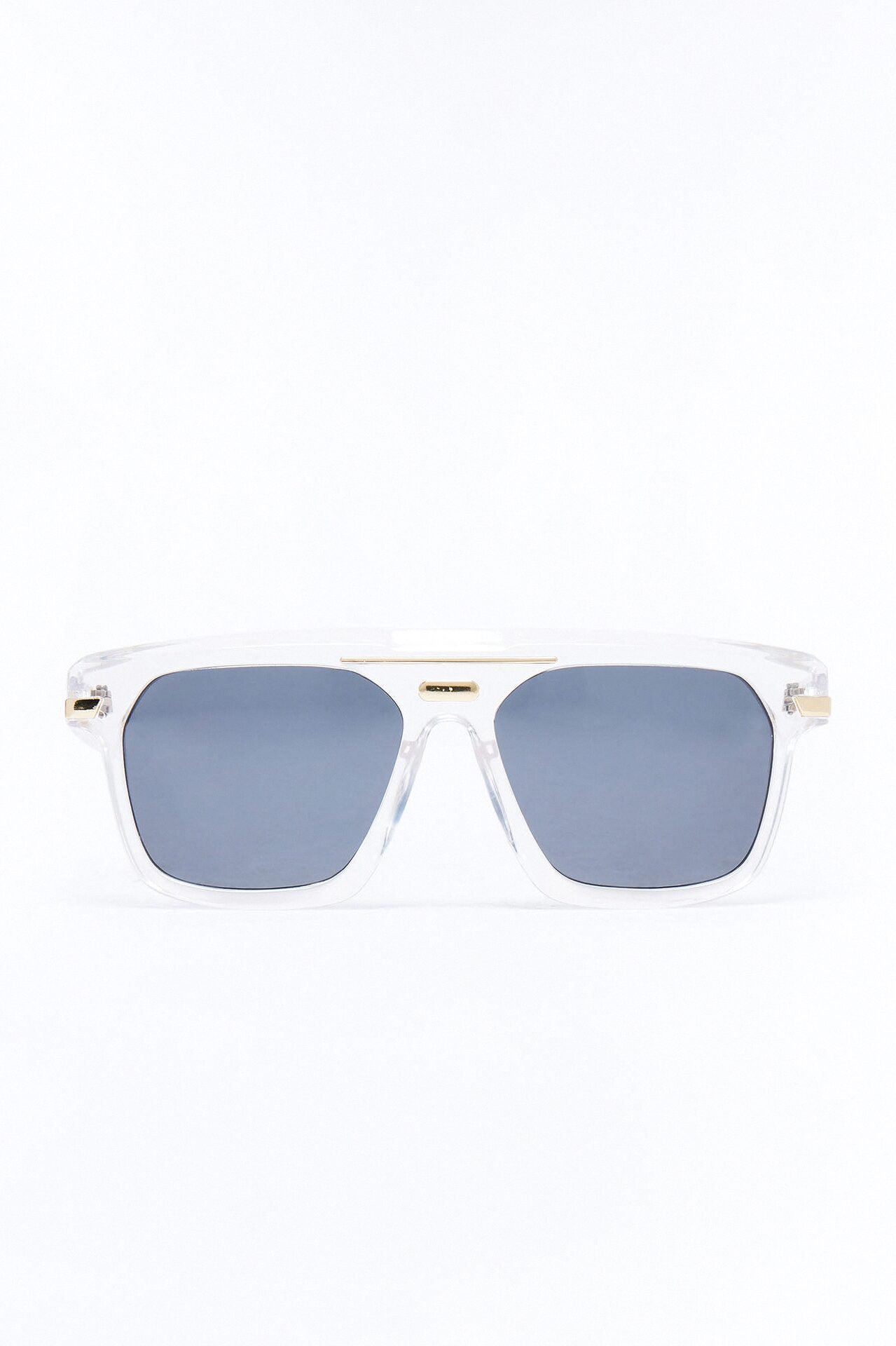 Stuck In Limbo Flat Top Sunglasses - Clear