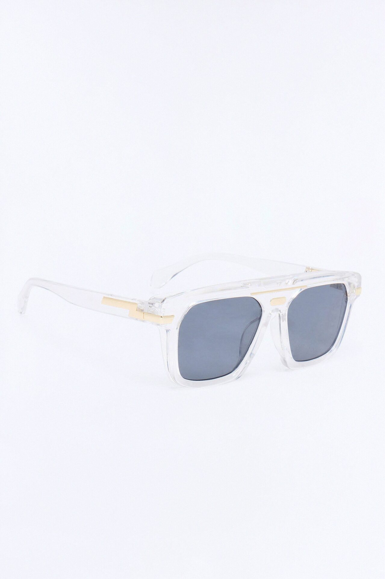 Stuck In Limbo Flat Top Sunglasses - Clear