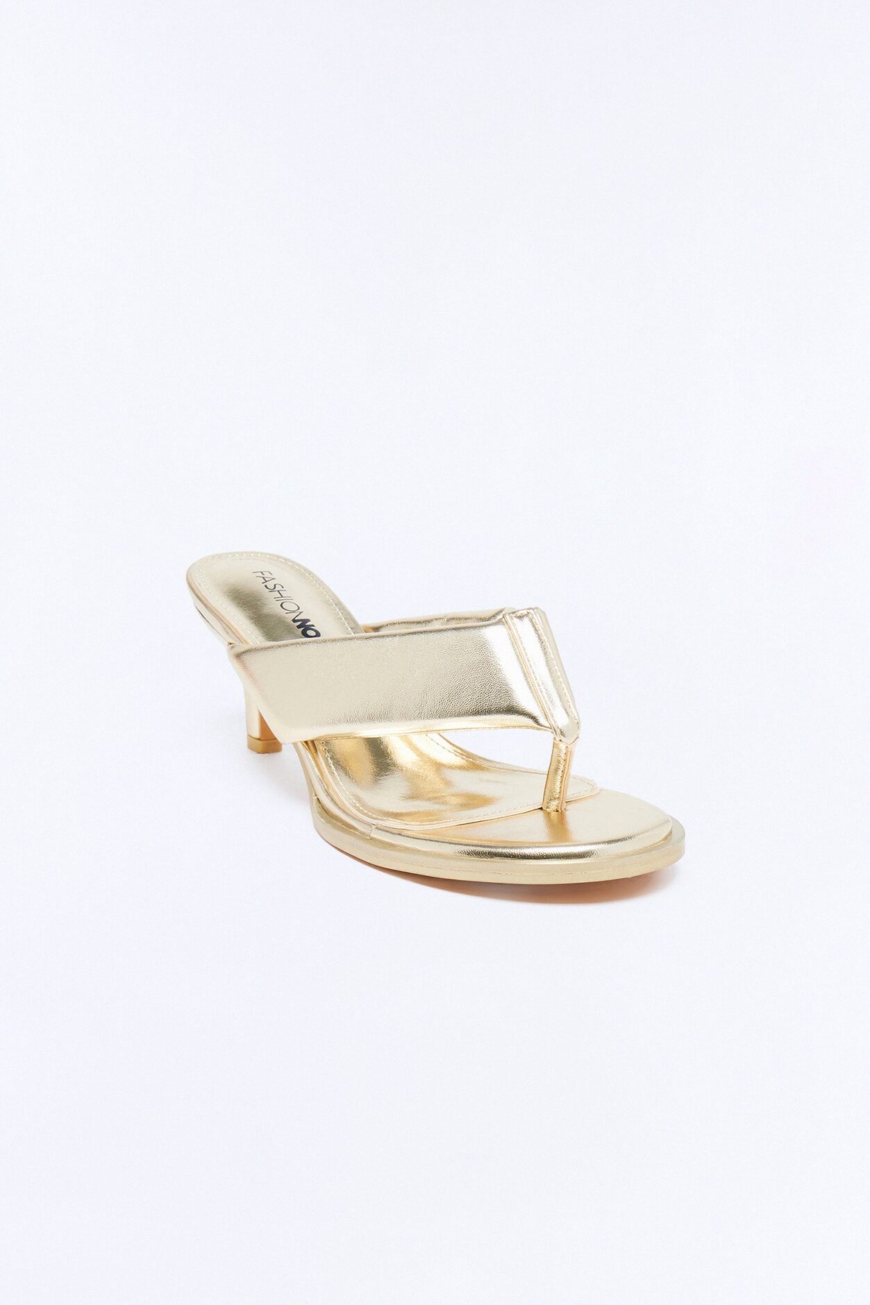 Cardinal Thong Kitten Heels - Gold