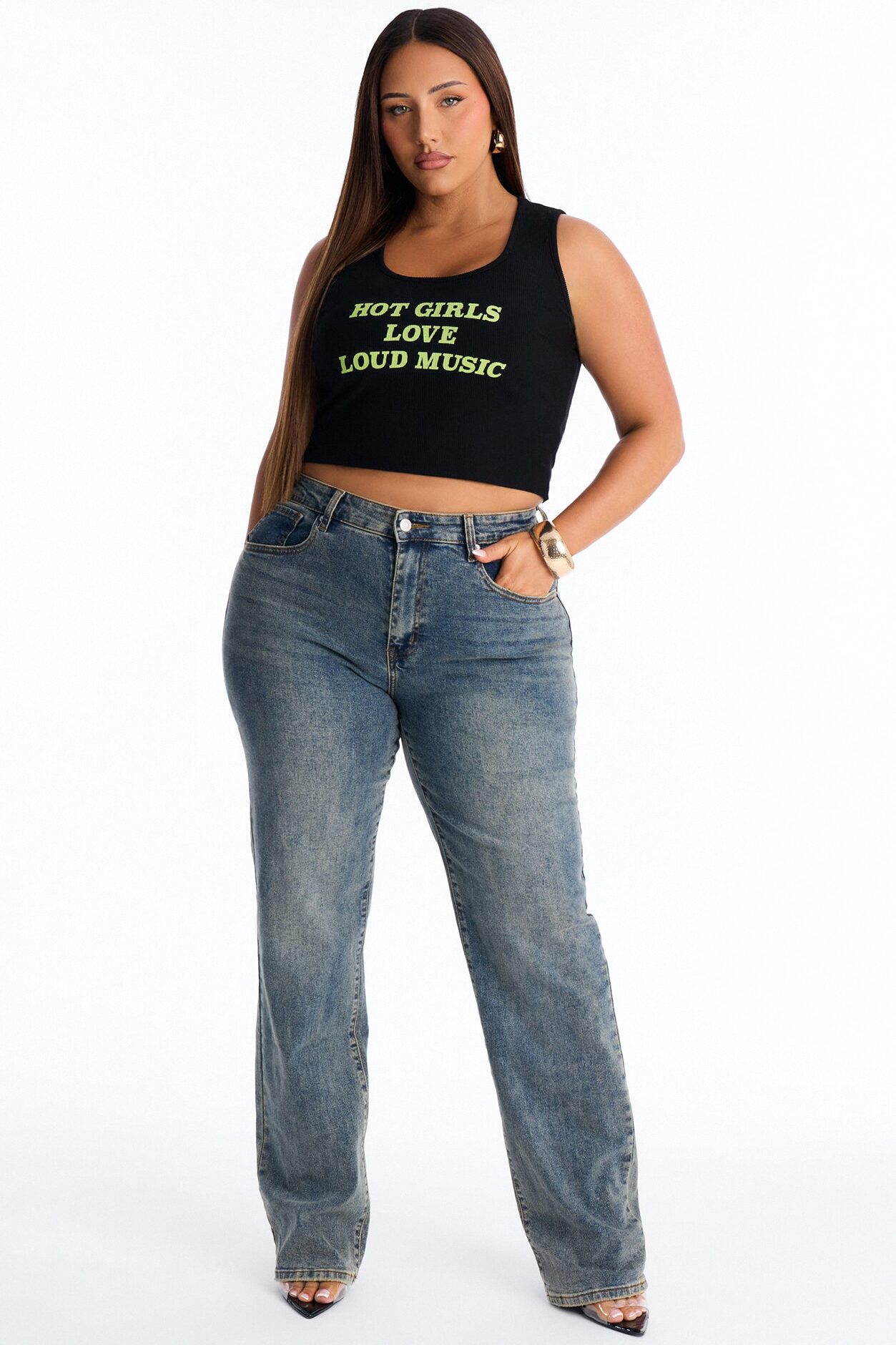 Hot Girls Love Loud Music Tank - Black
