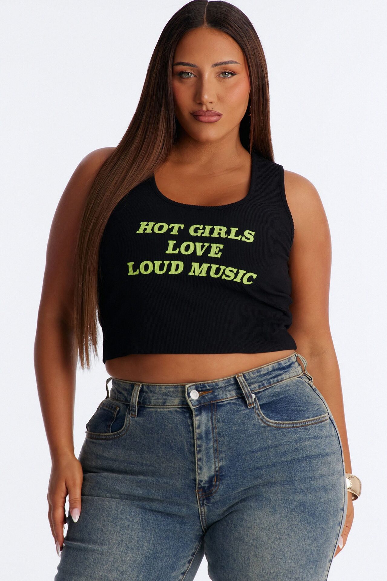 Hot Girls Love Loud Music Tank - Black