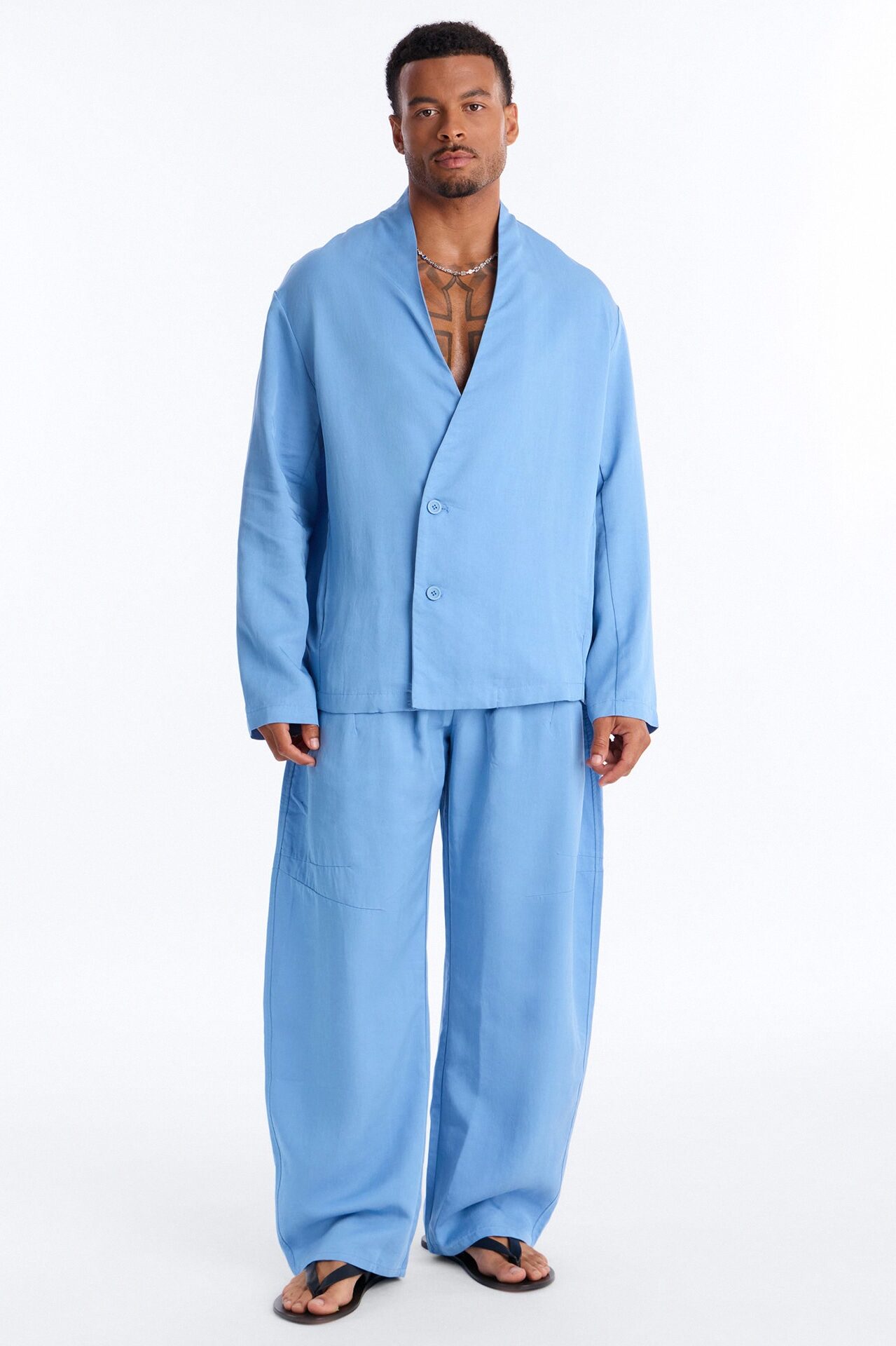 Relaxed St.Tropez Unlined Blazer - Light Blue