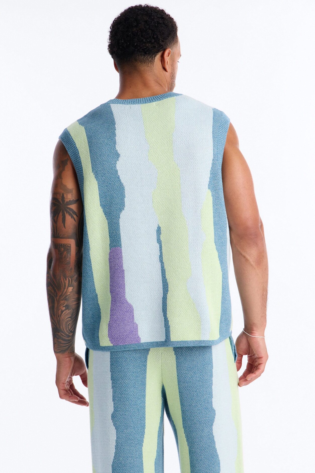Relaxed Day Mixer Sweater Vest - Multi Color