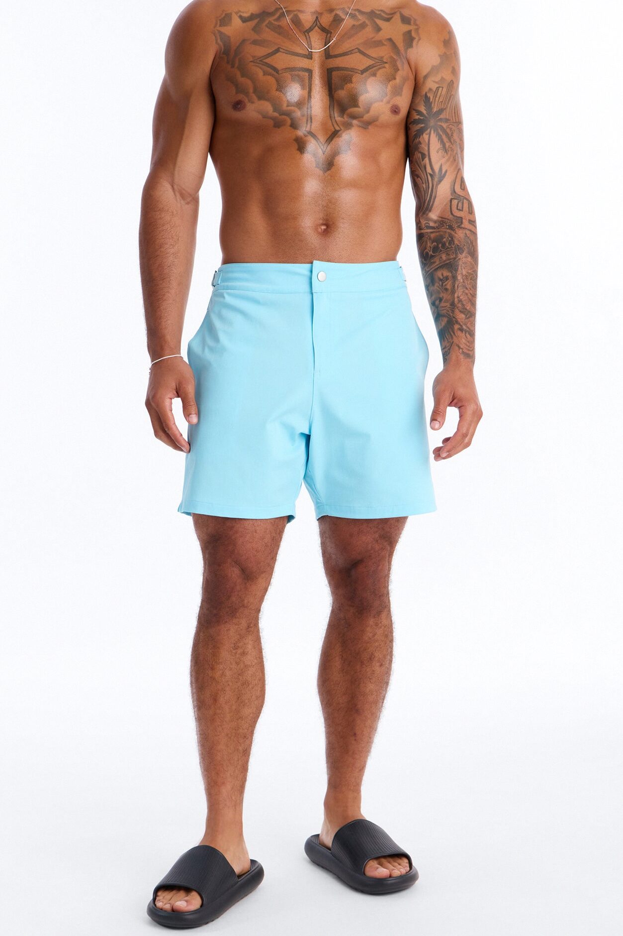 Elevated Stretch Trouser Swim Trunk 6″ - Light Blue